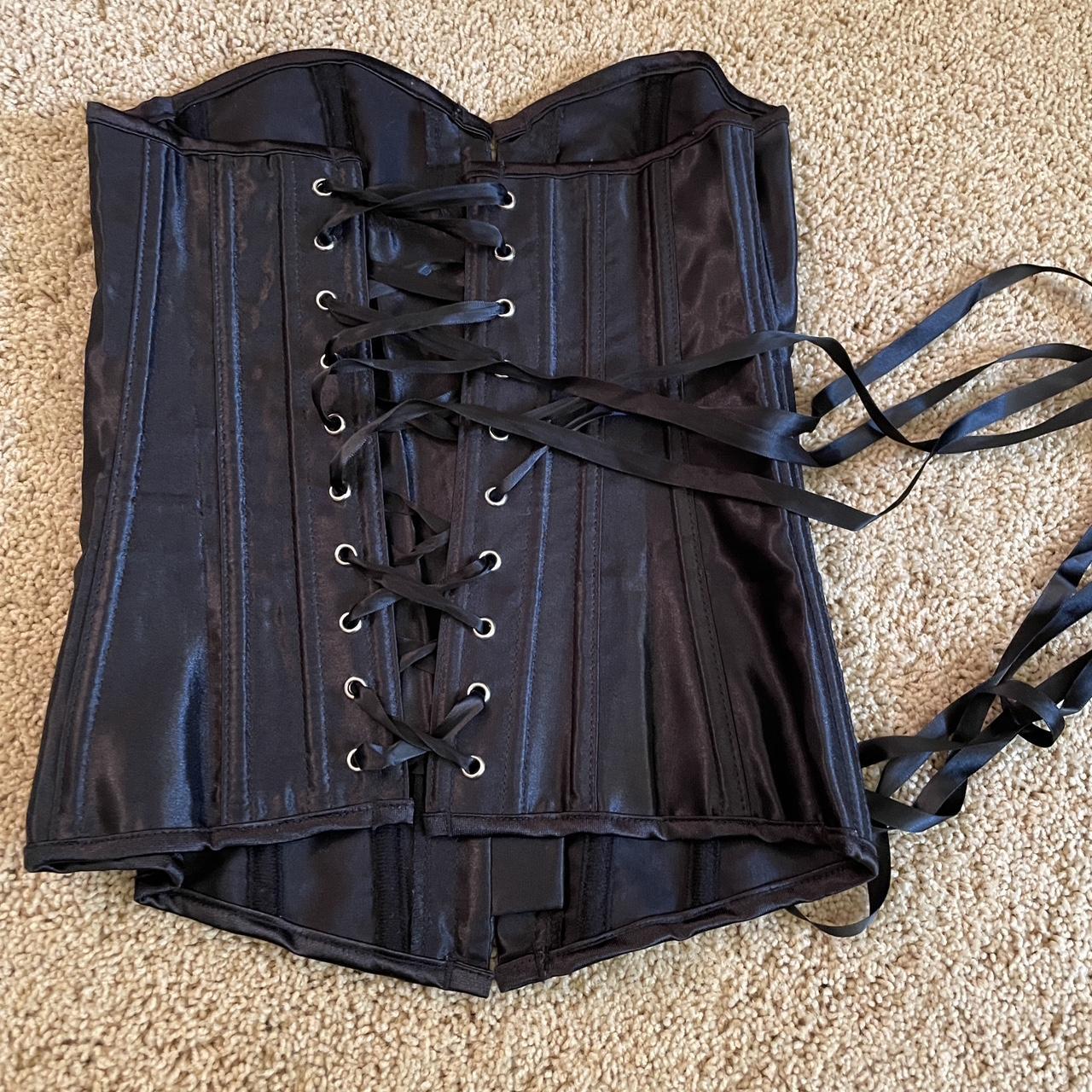 Black tie up corset from Amazon. In perfect... Depop