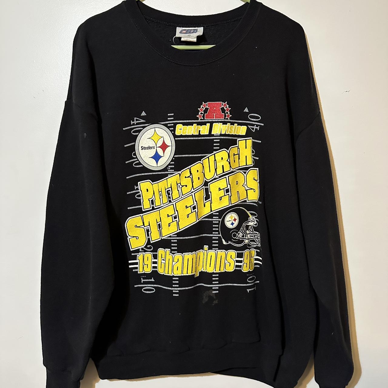 vintage 96’ made in usa steelers sweatshirt right... - Depop