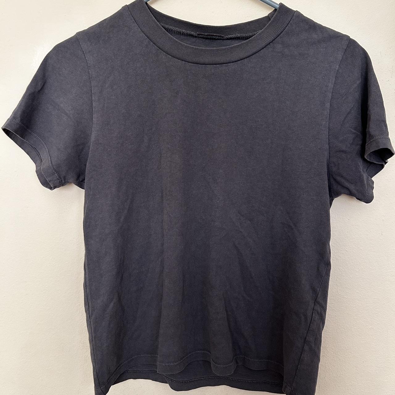 brandy melville basic tee faded navy blue, a... - Depop