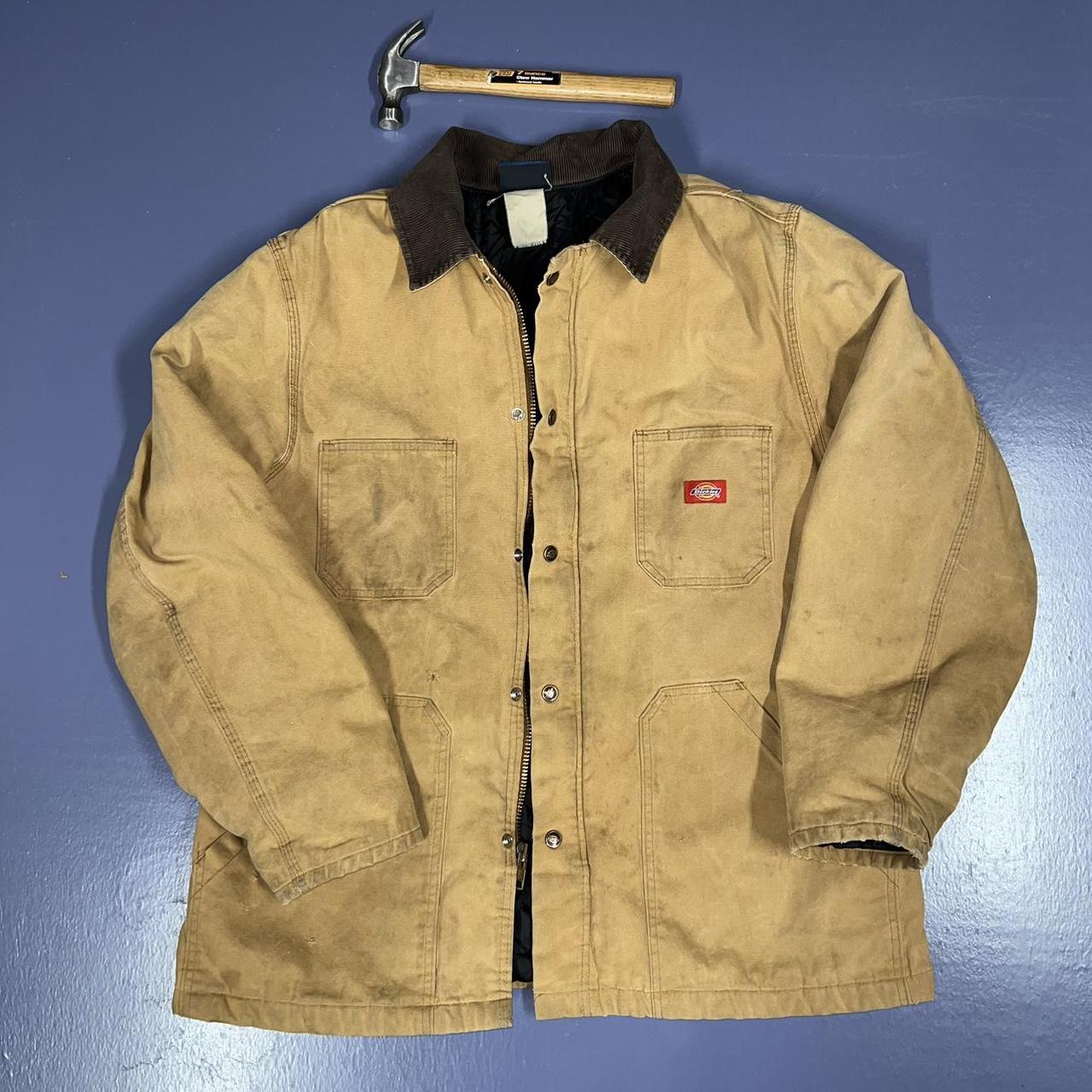 vintage dickies insulated work jacket XL well... - Depop