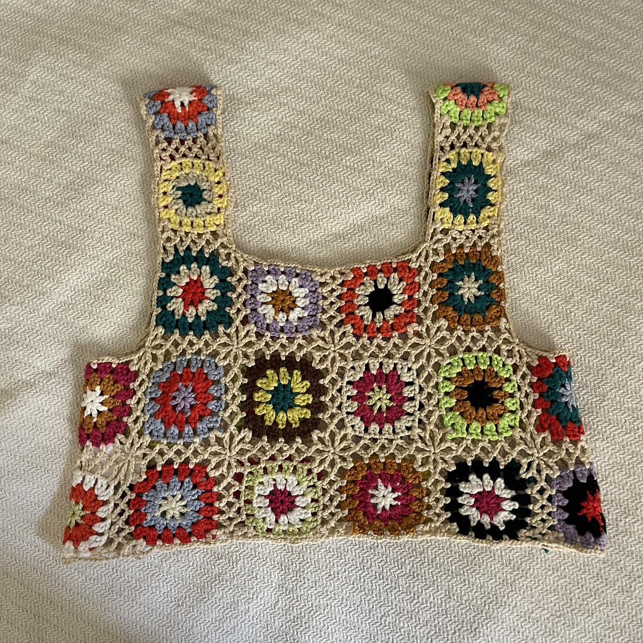 CROCHET KNIT TANK super adorable knit tank perfect Depop