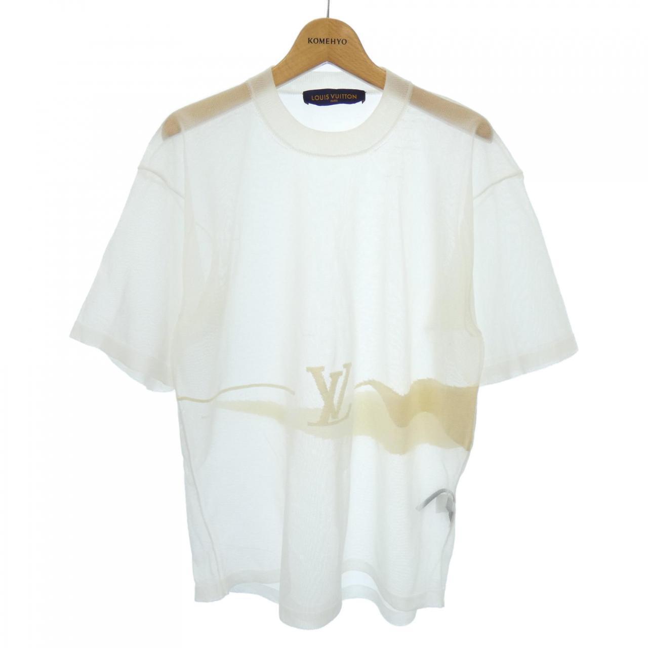Louis Vuitton T Shirt Short Sleeve Men s White Logo Embroidery