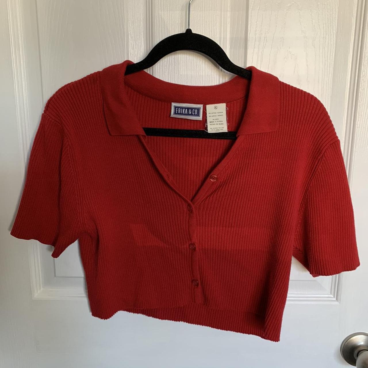Erika & Co. Women's Red Shirt | Depop