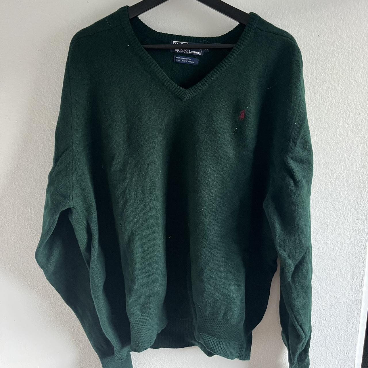 Super cute green wool sweater. Sized medium but... - Depop