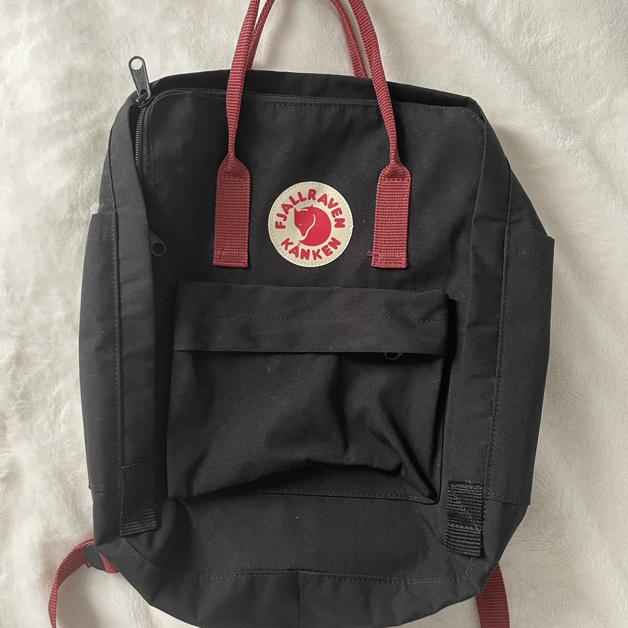 Fjallraven Kanken black and red backpack free. Depop