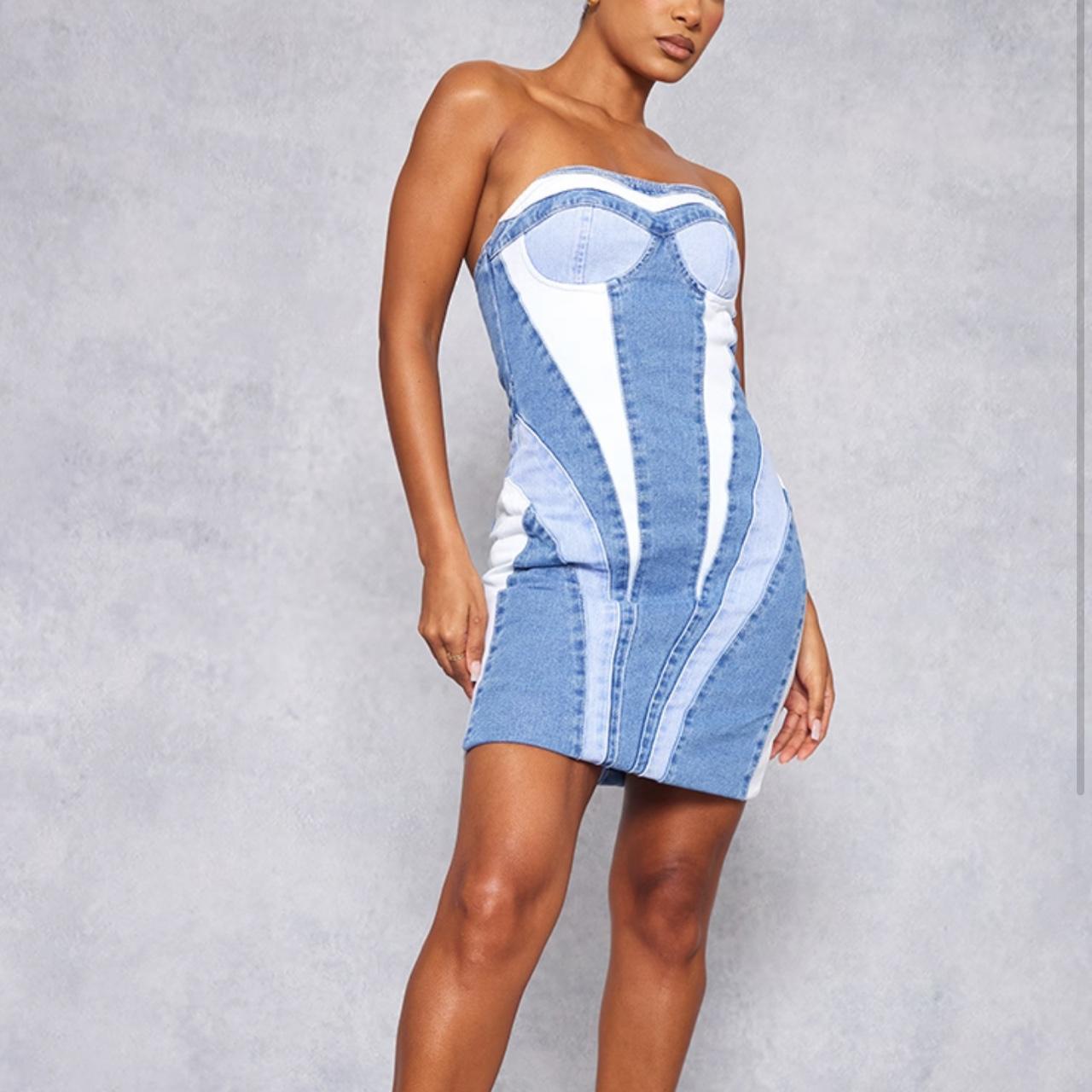 Mini Dress Pretty Little Thing Evening Dresses Denim Pretty Little