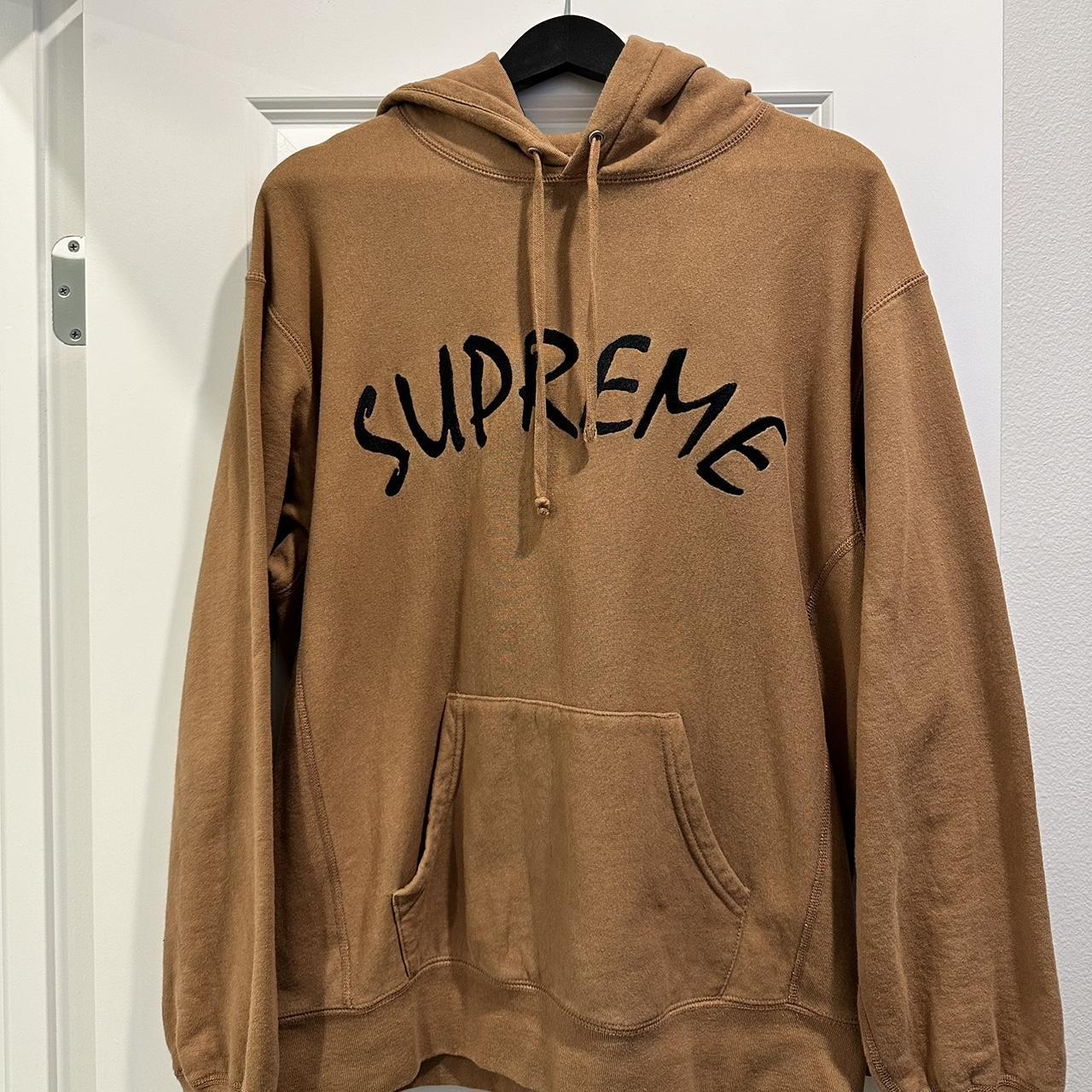 Supreme FTP Arc Hooded Sweatshirt 'Brown, Size M