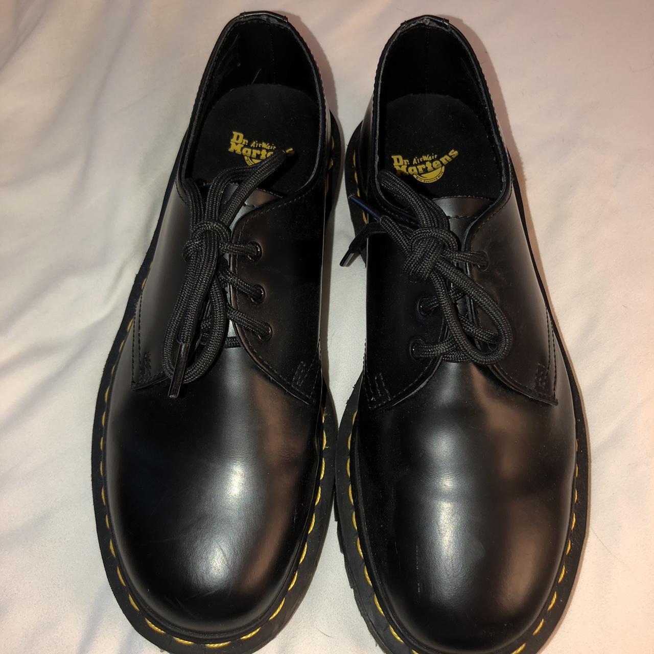 dr martens 1461 leather oxford shoes women’s size... - Depop