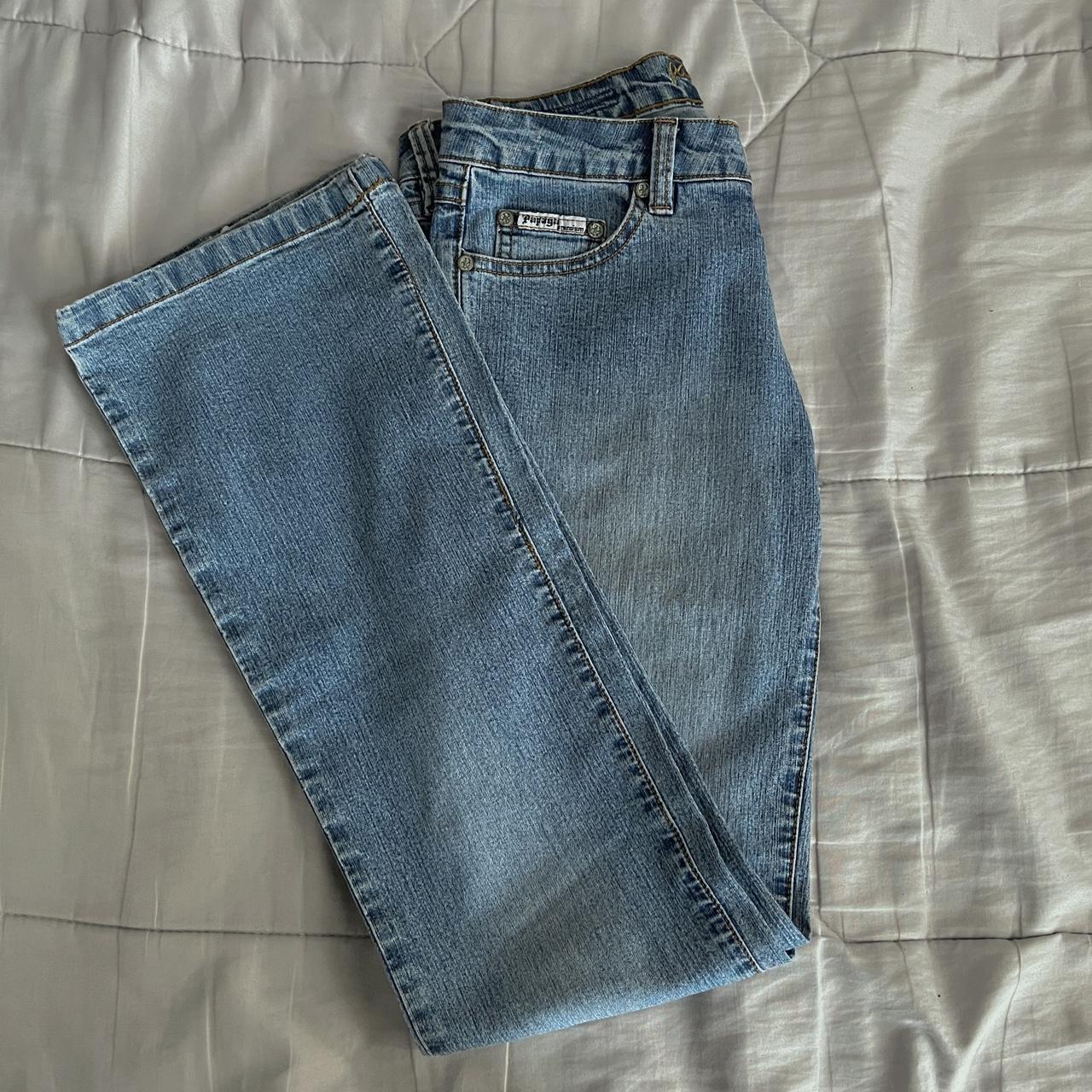 Papaya Low Rise Flare Jeans Size 3 Repop,... Depop