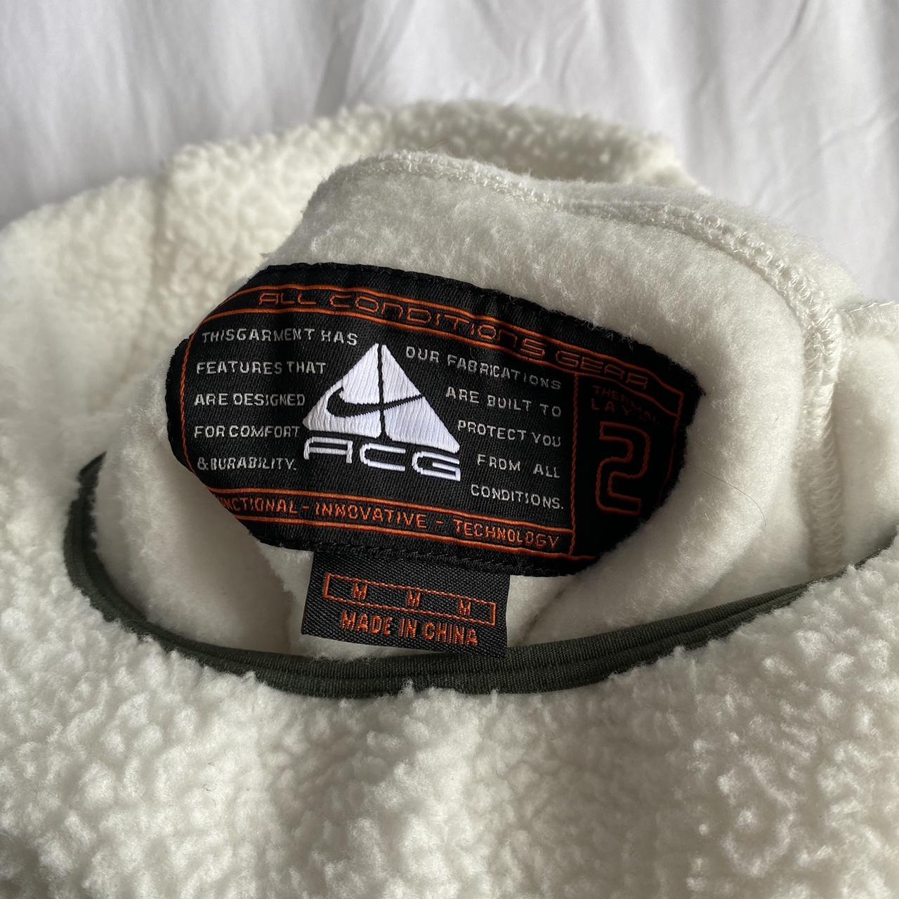 nike acg ninja fleece 100 authentic white + green... Depop