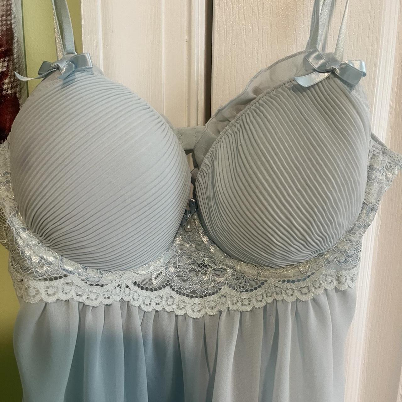 Light blue baby doll bustier dress Size: medium... - Depop