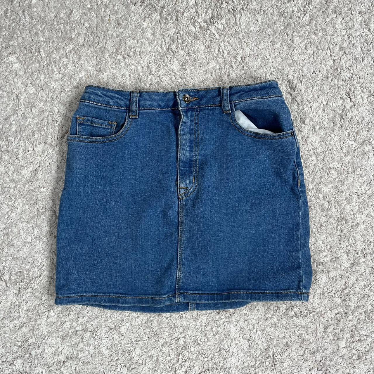 Kimchi Blue Women's Blue Skirt | Depop