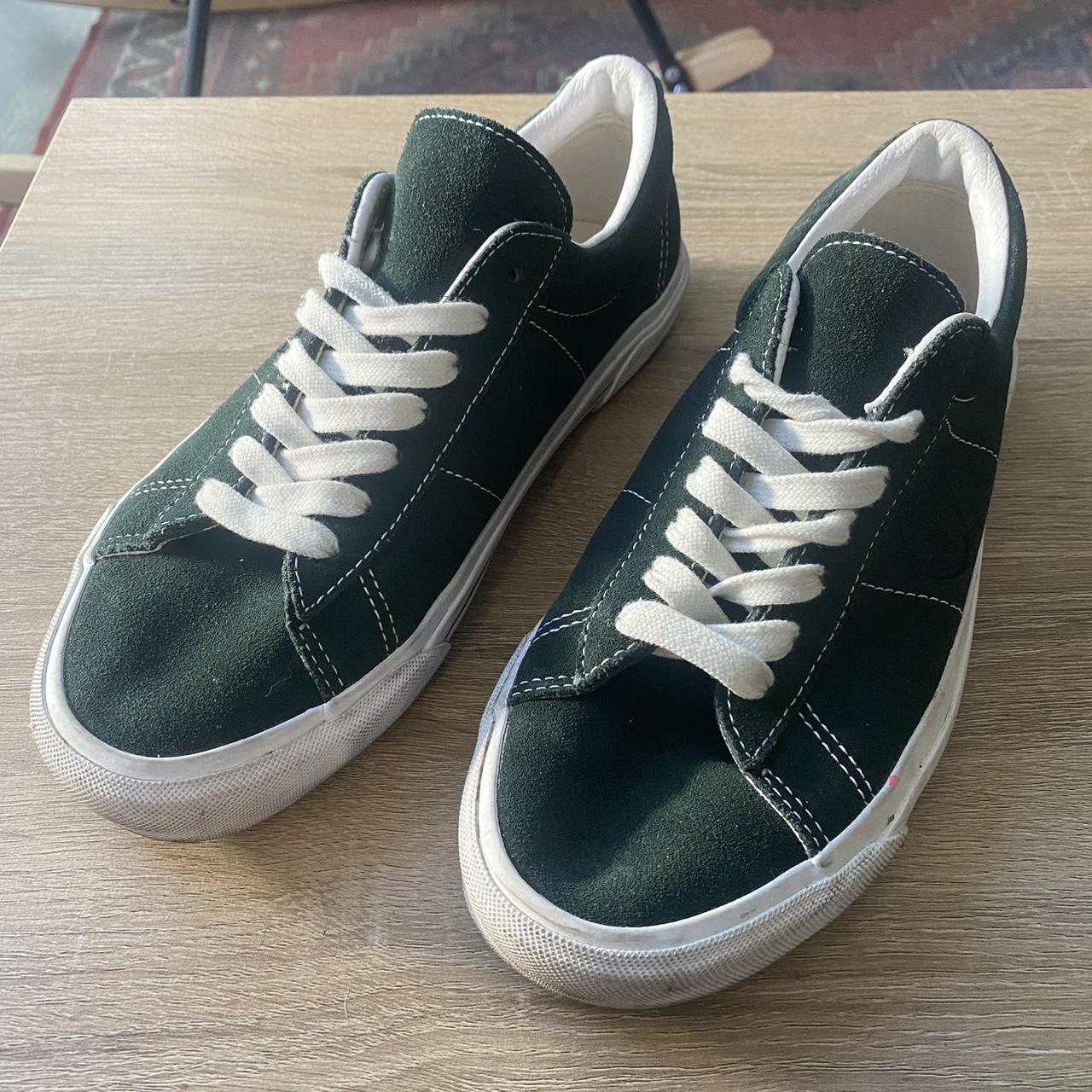 Vans Mens Sid Suede Green Worn several times Size... - Depop