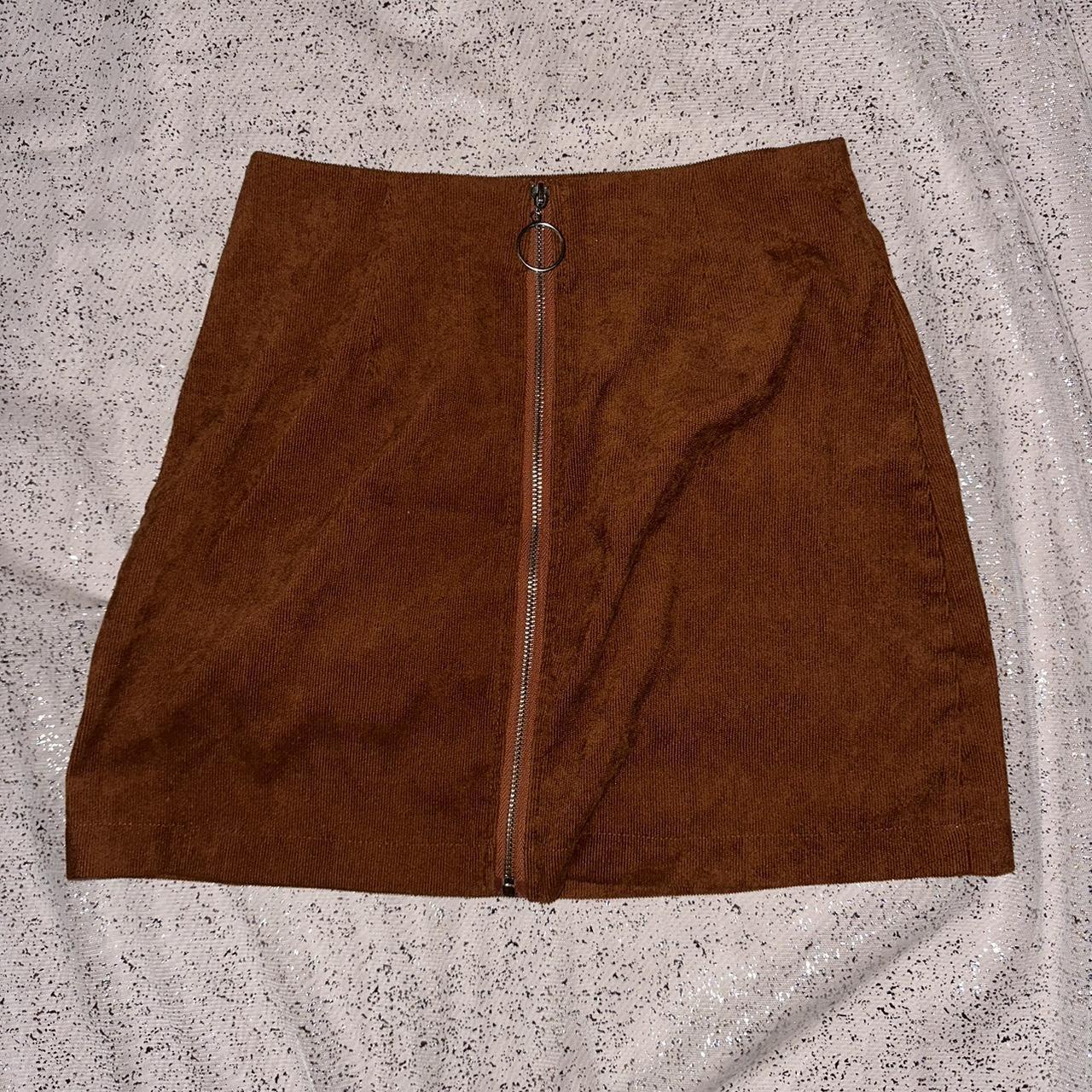 SHEIN Women's Orange Skirt | Depop