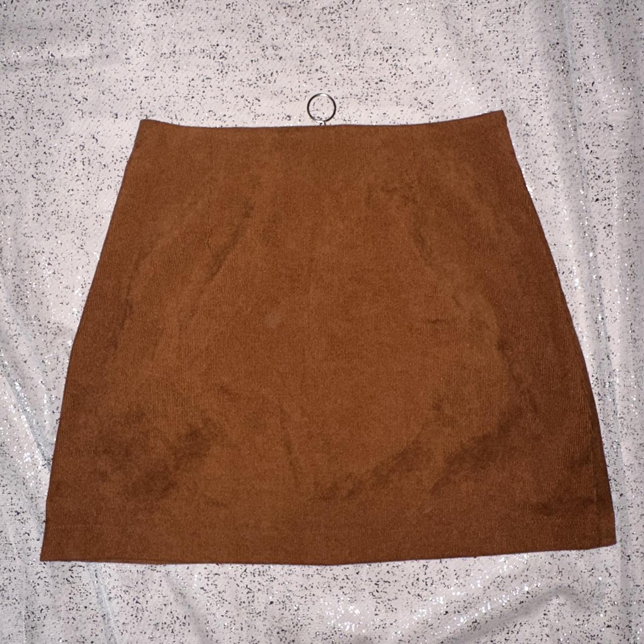 SHEIN Women's Orange Skirt | Depop