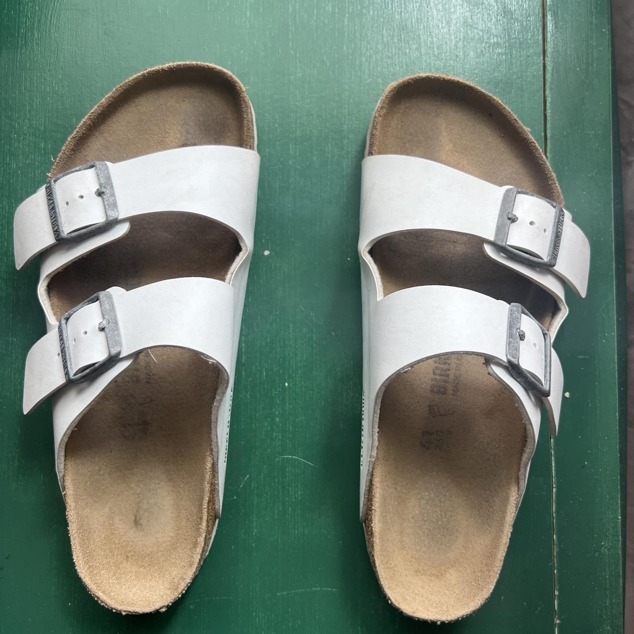 mens all white birkenstocks