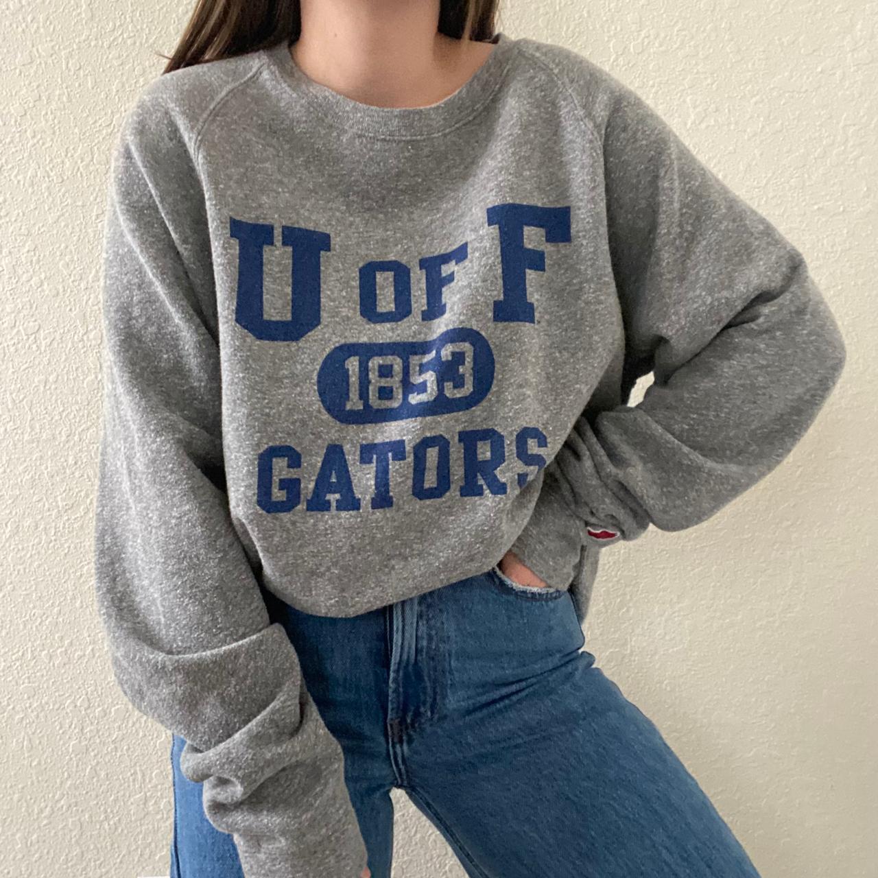 Women's Grey And Blue Sweatshirt 