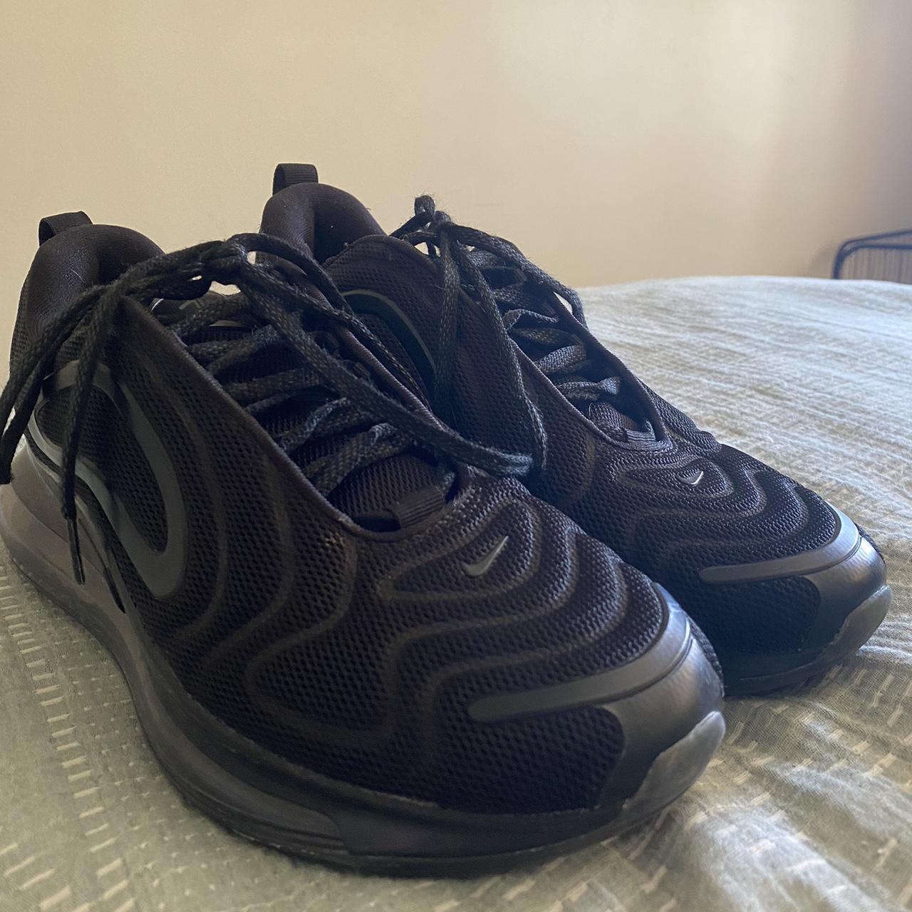 NIKE AIRMAX TRIPLE BLACK 720s in perfect condition Depop