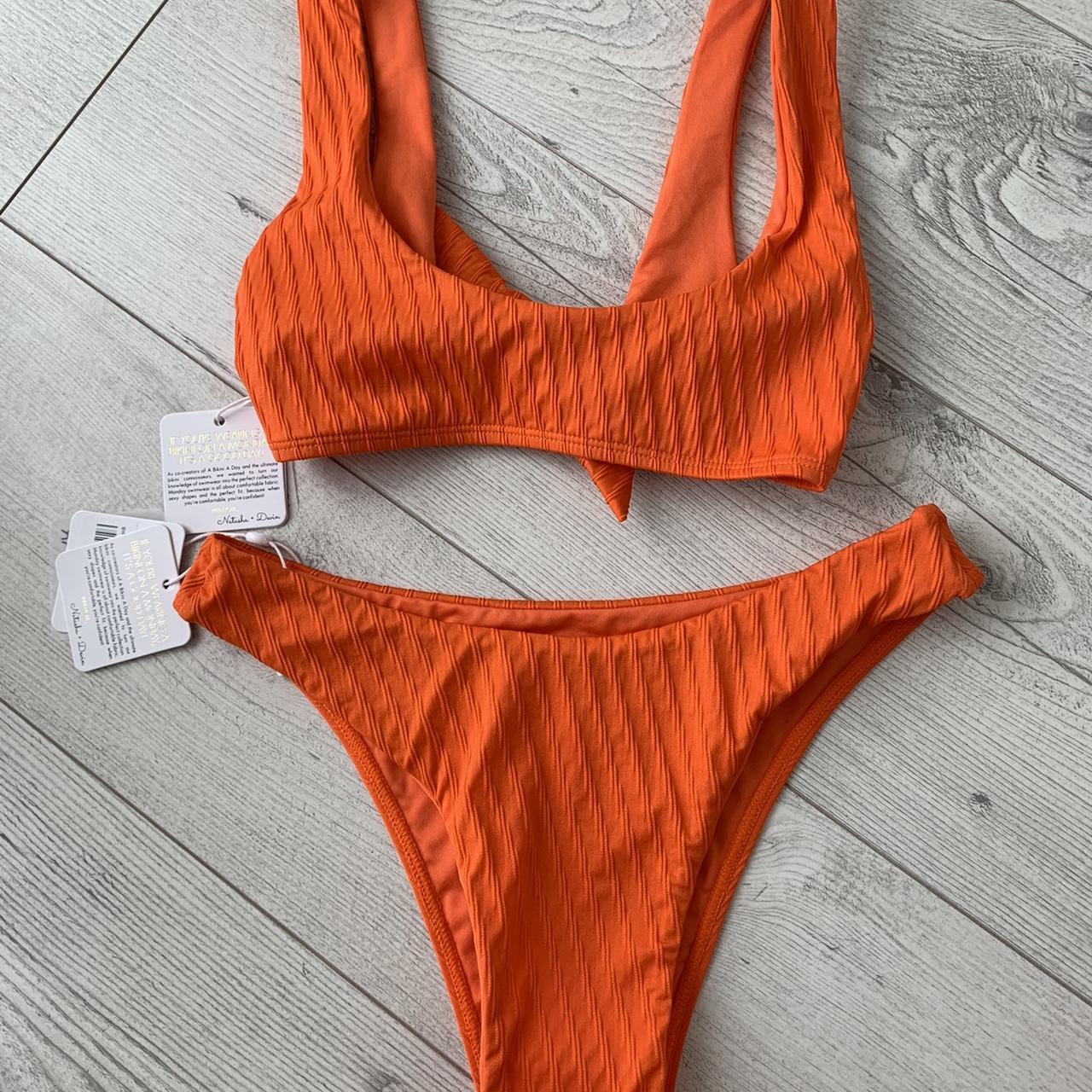 Women's Orange Bikinis-and-tankini-sets | Depop