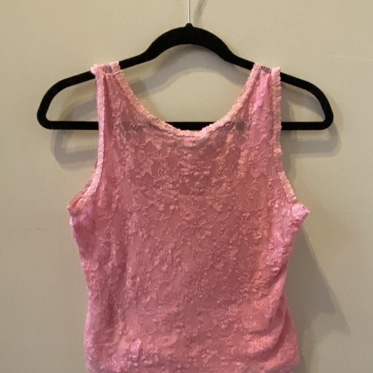 Pink lace corset cami 💐 very cute for the summer... - Depop