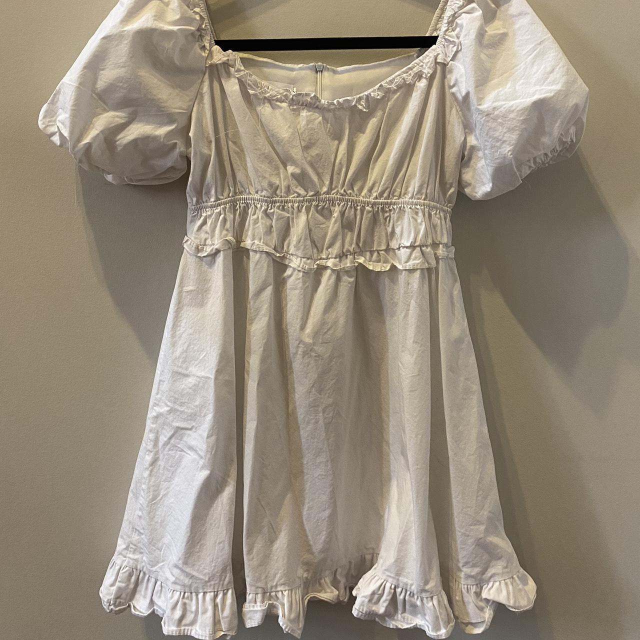 White cottage core baby doll dress🕊️ fits a xs/small - Depop