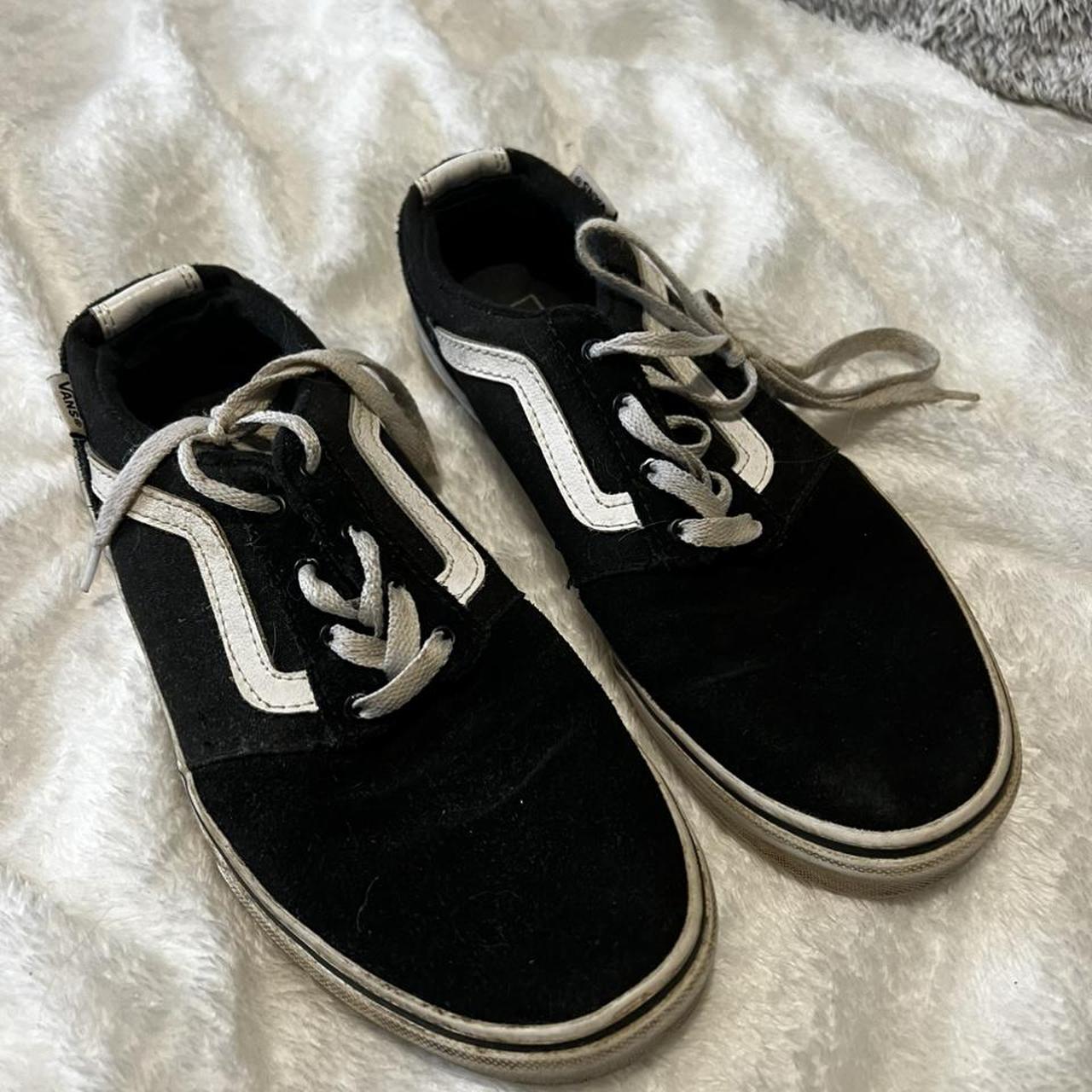 Vans Women S Black And White Trainers Depop   P0 