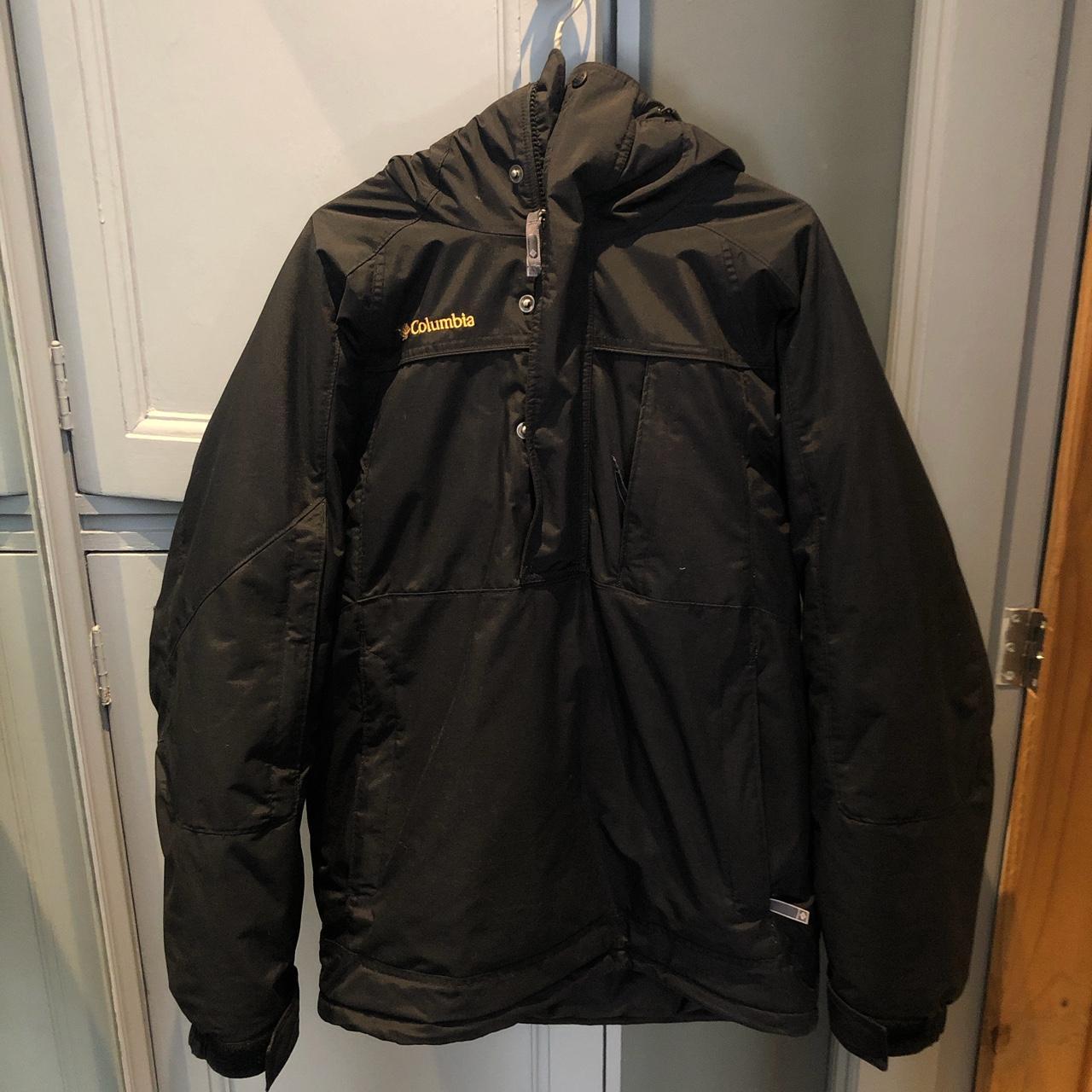 Columbia Sportswear Men's Black and Orange Coat | Depop