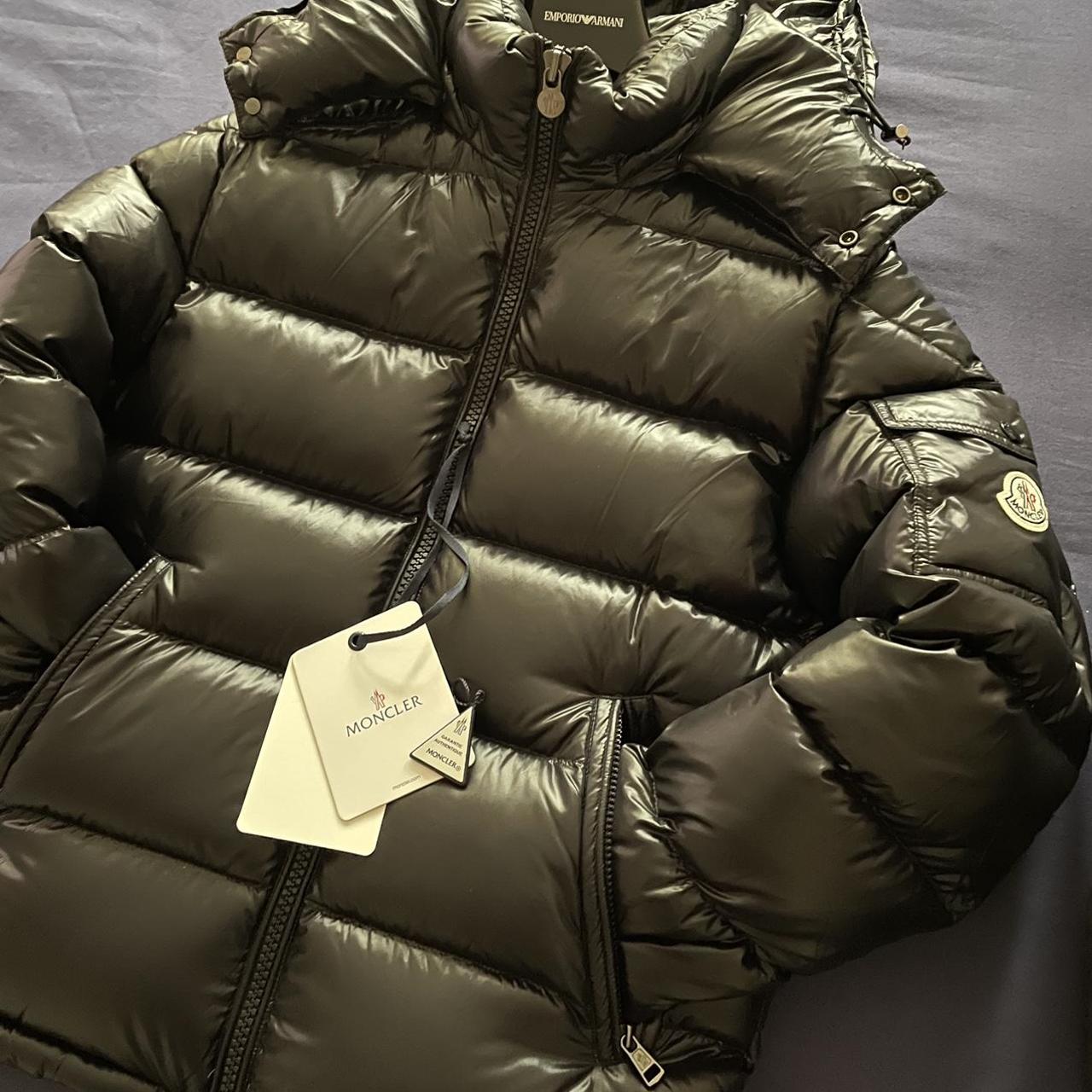 Moncler Men's Black Coat | Depop