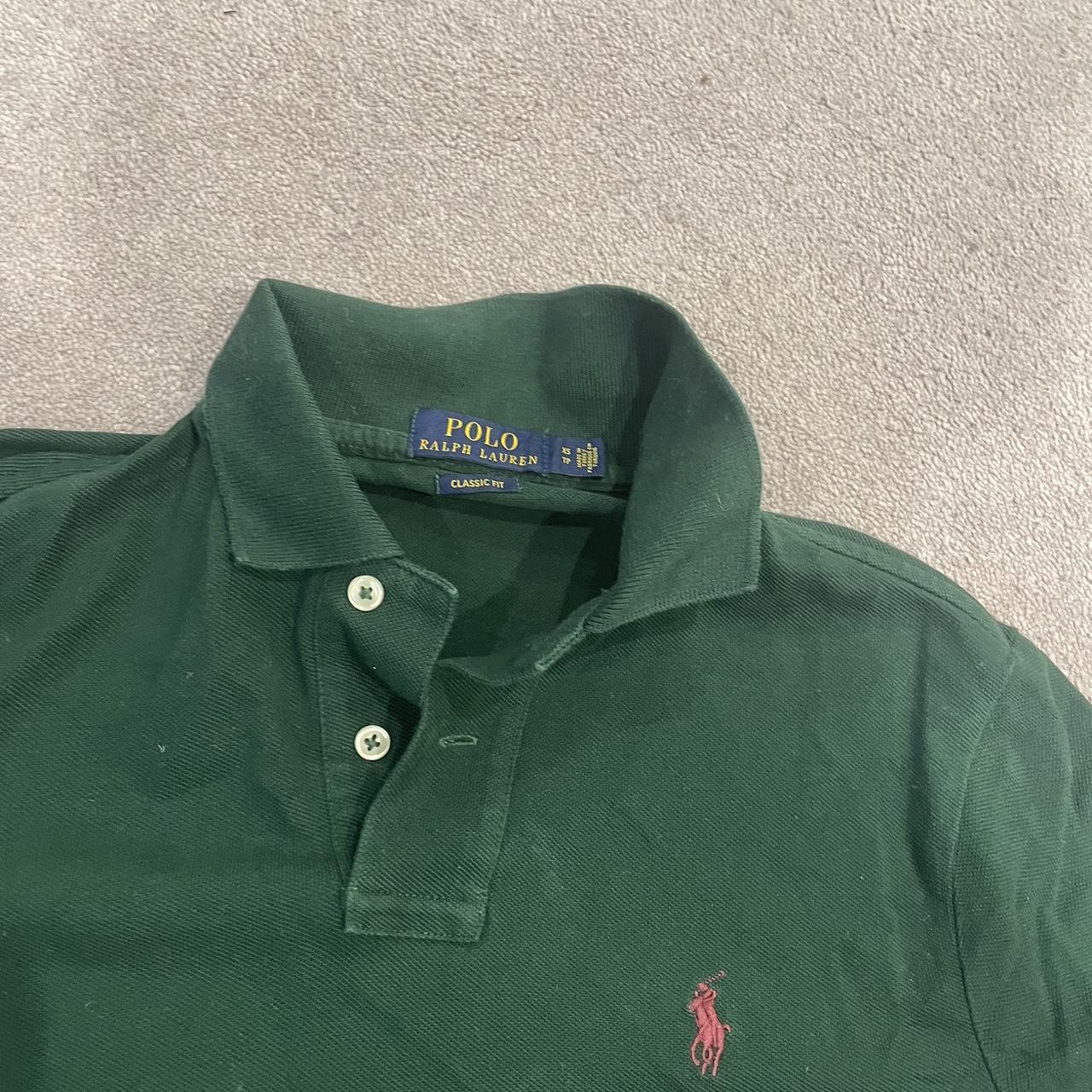 Ralph lauren polo shirt Green Size xs but fits... - Depop