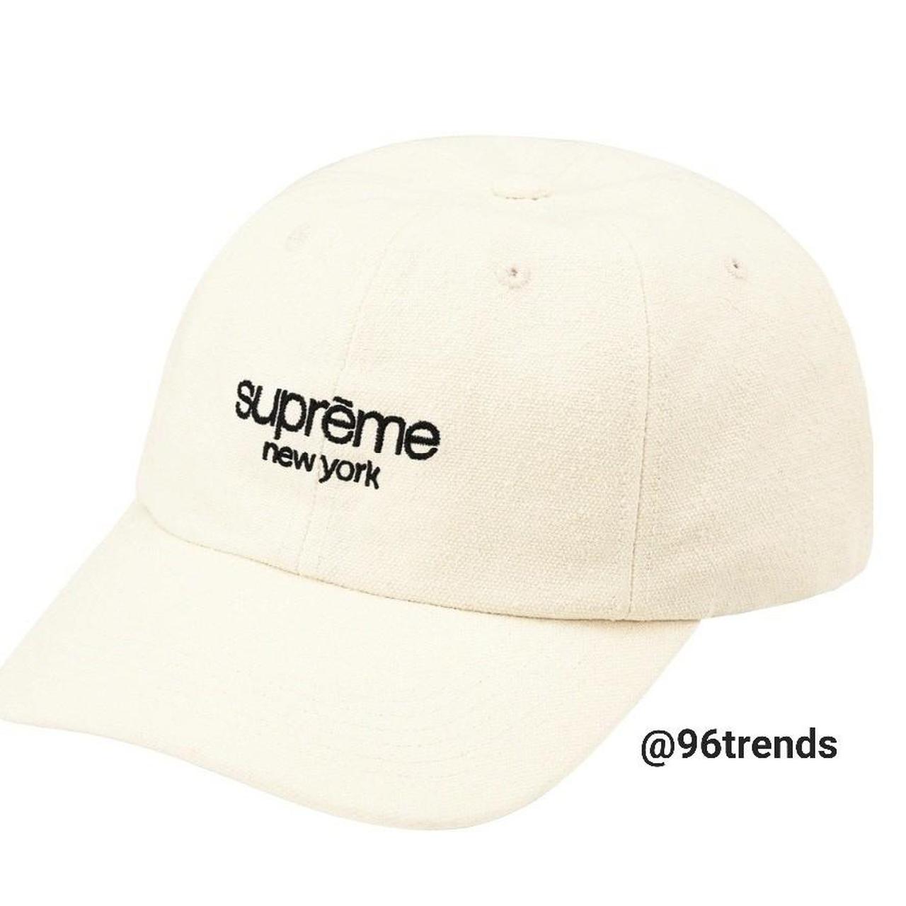 Supreme Classic Logo 6-Panel Cream -... - Depop