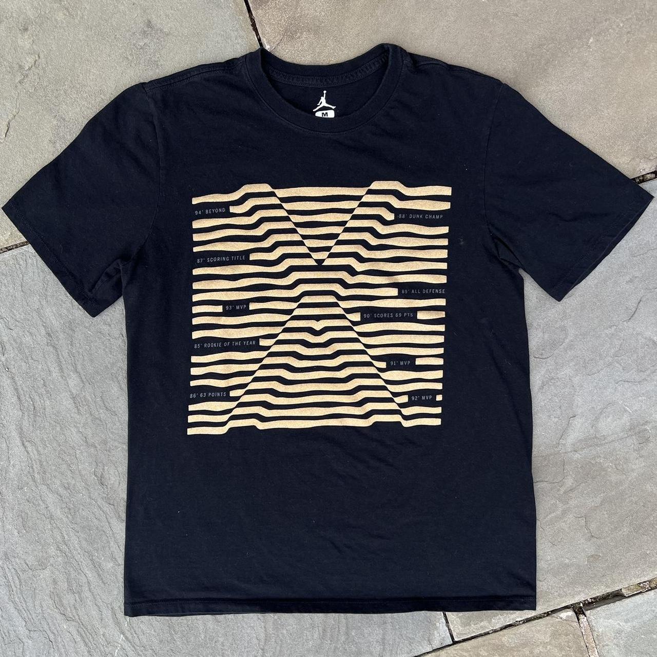 black and gold jordan shirt men's