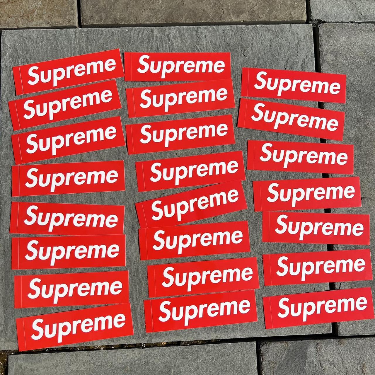 Classic red supreme logo good Stickers