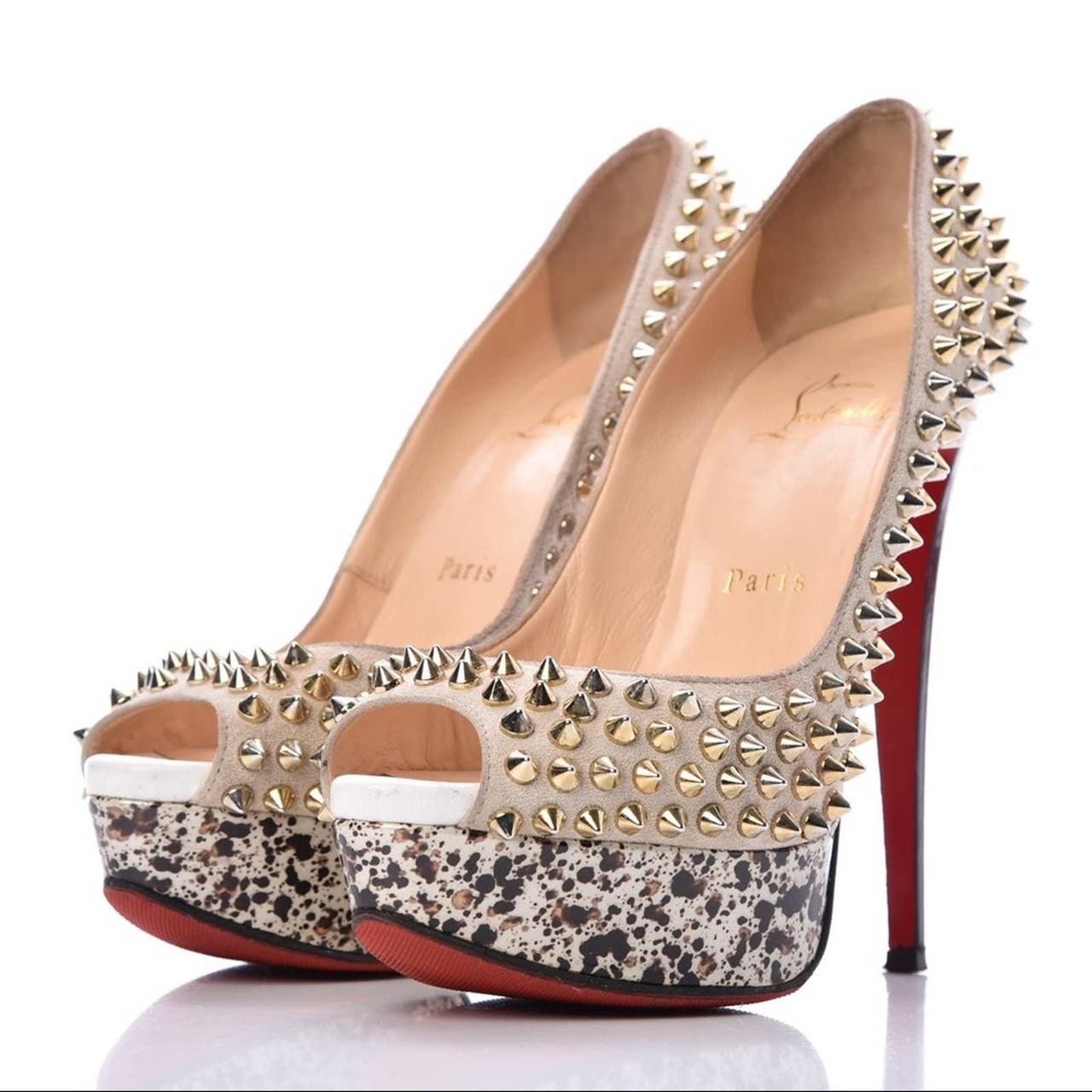 Christian louboutin lady peep spikes uk 2. 150 - Depop