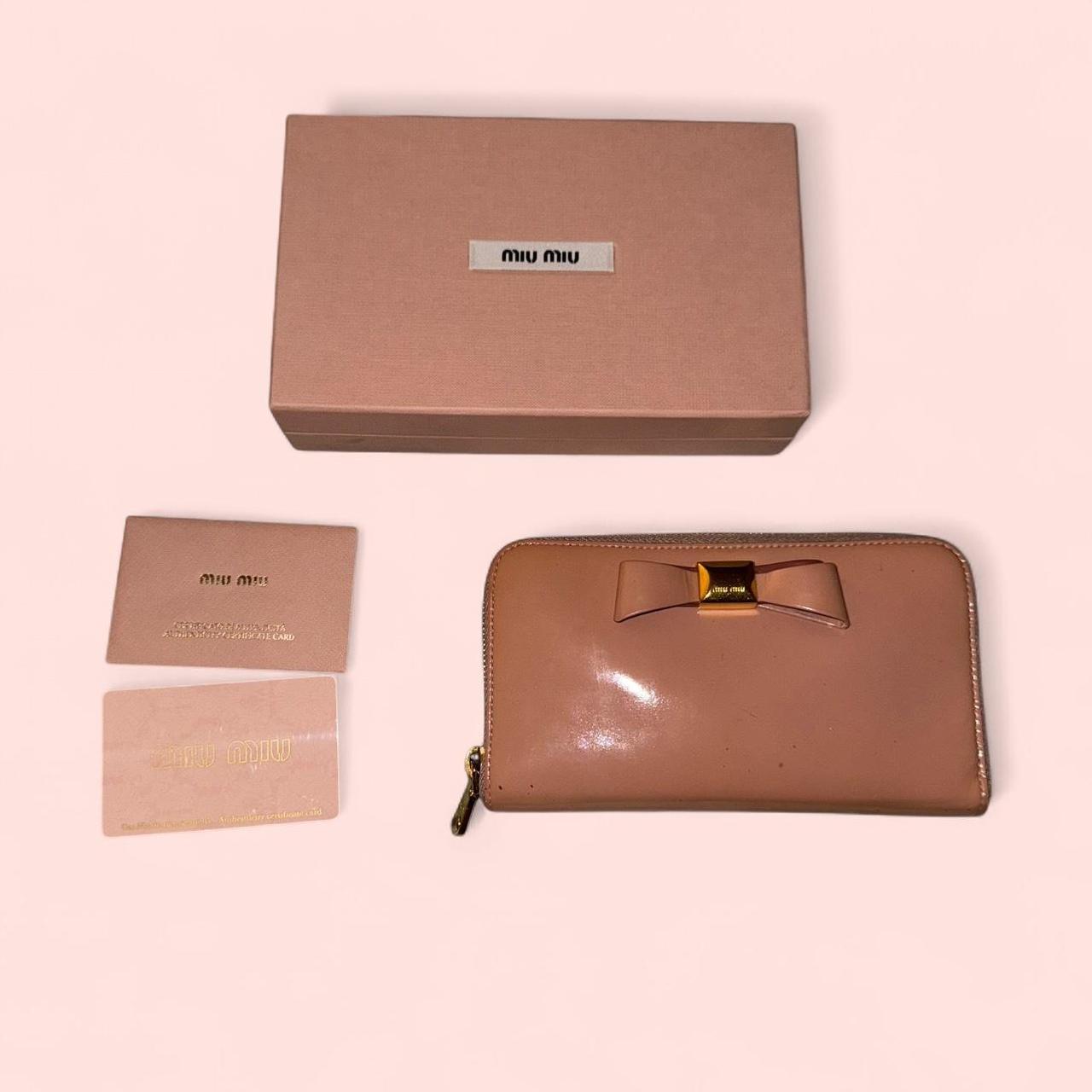 Miu Miu Women's Wallets - Pink – MIU MIU Enamel Z… - image 1