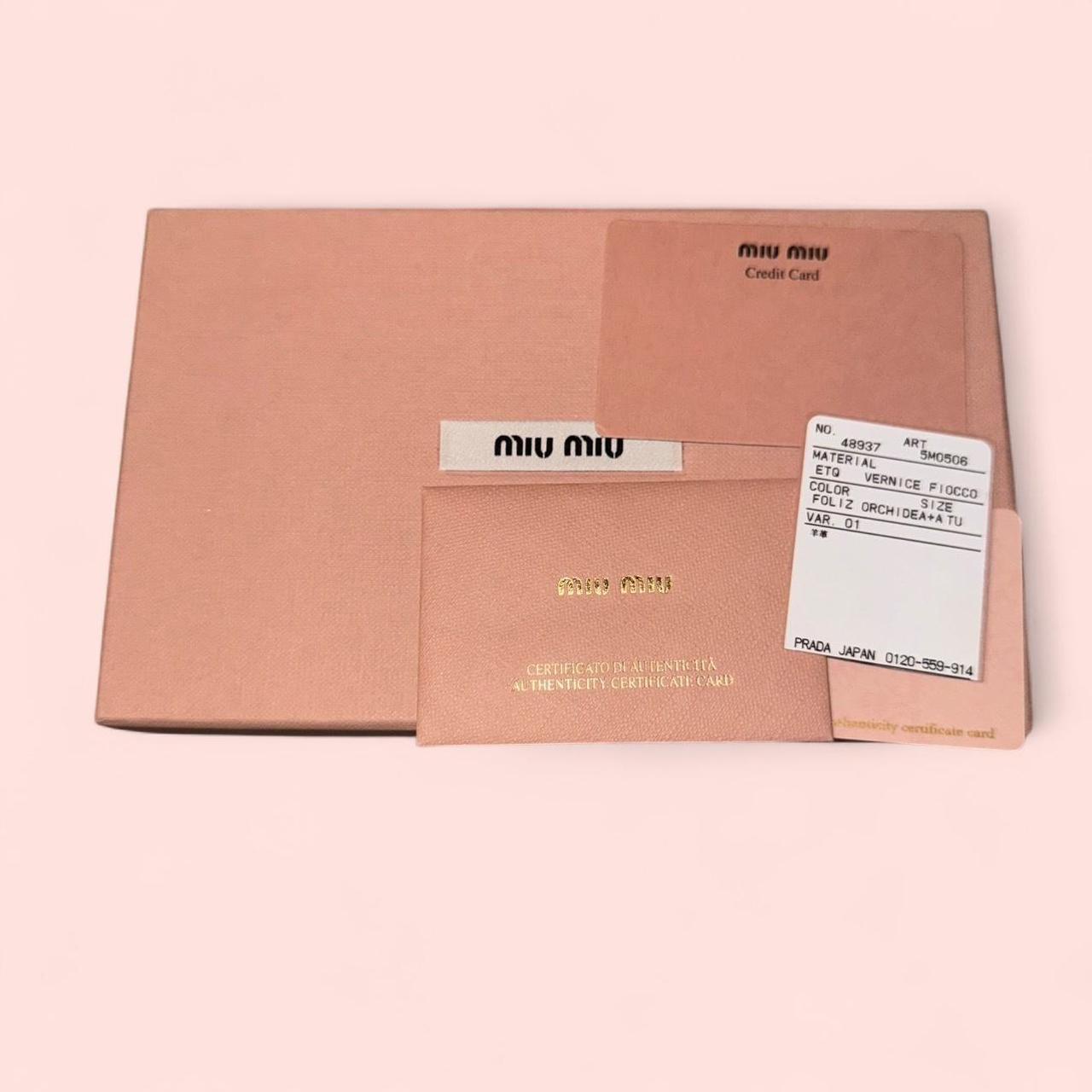 Miu Miu Women's Wallets - Pink – MIU MIU Enamel Z… - image 7