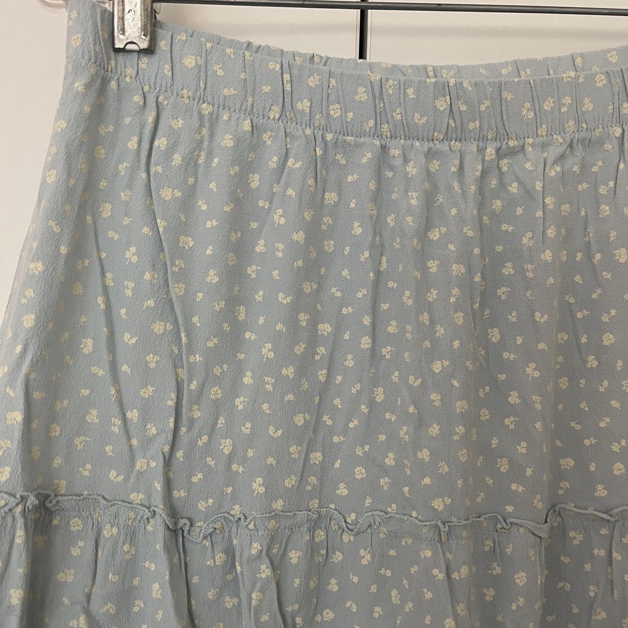 brandy melville izzy floral skirt 🩵🤍 this is so... Depop