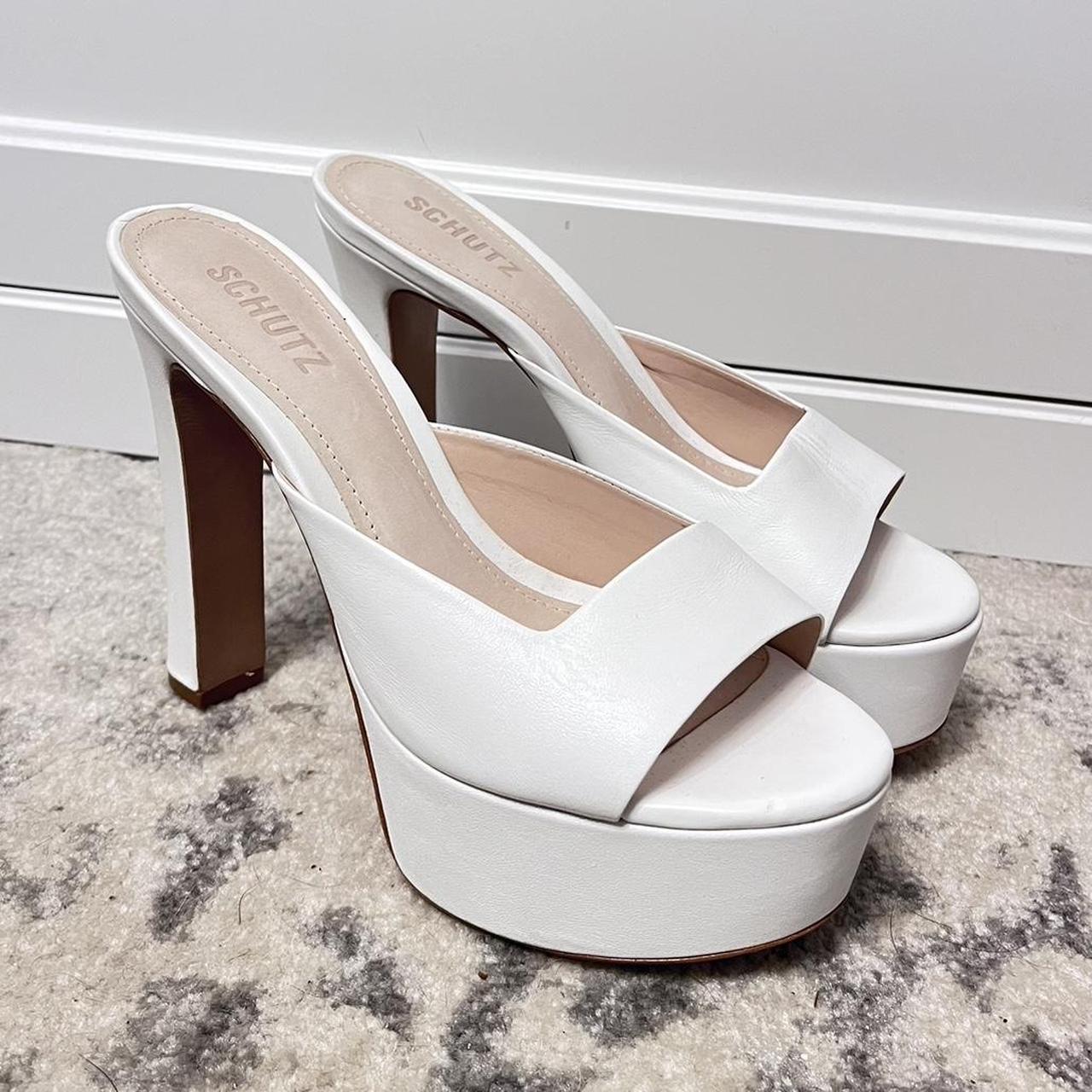 Schutz white sale heels