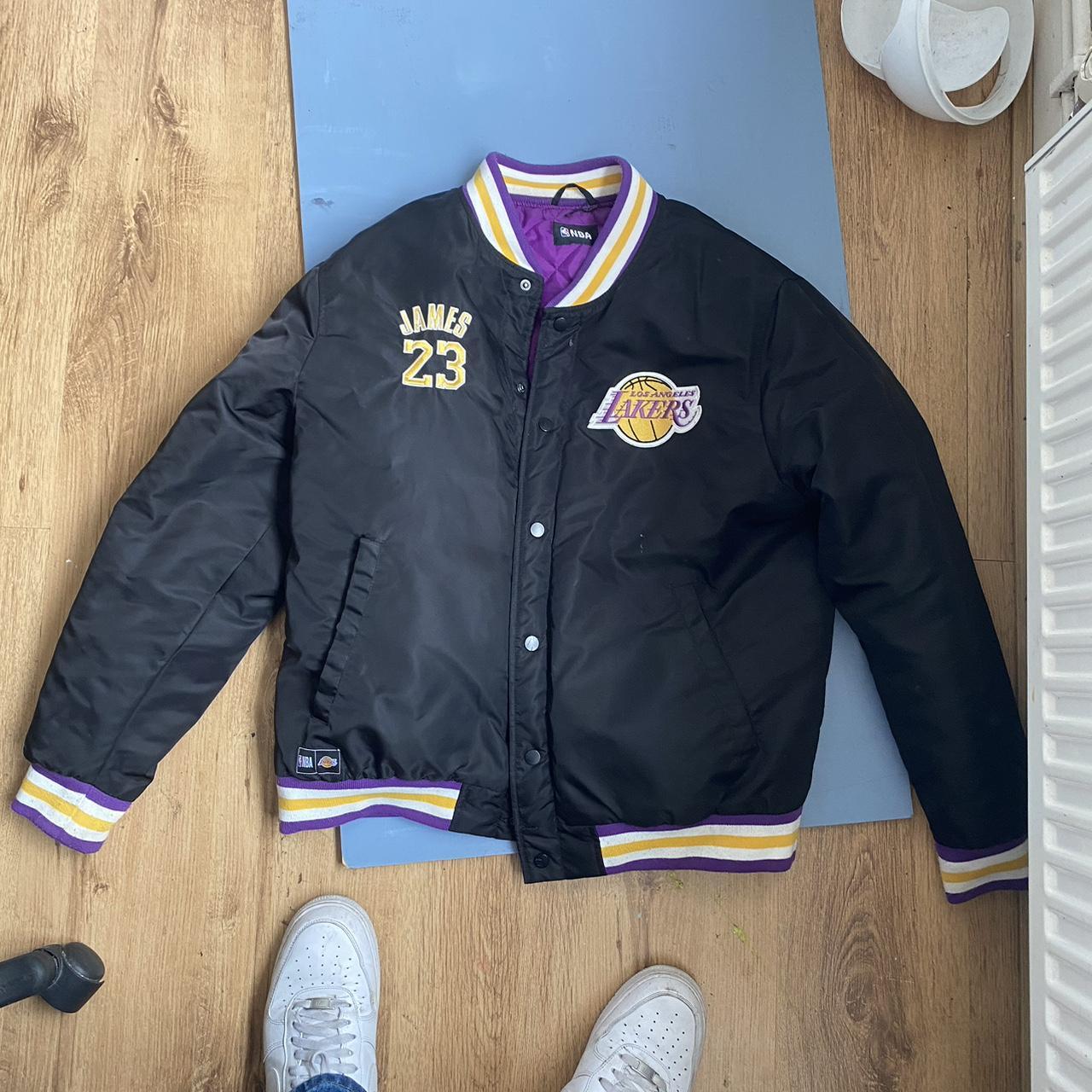 Real Jackets LeBron James Los Angeles Lakers Blue Jersey