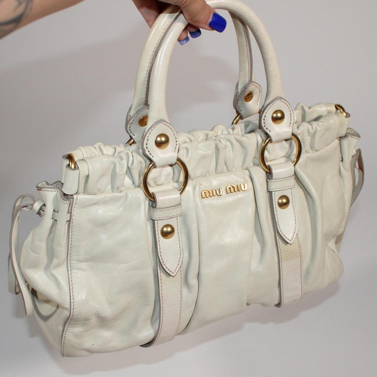 Miu Miu Women's White Bag Depop