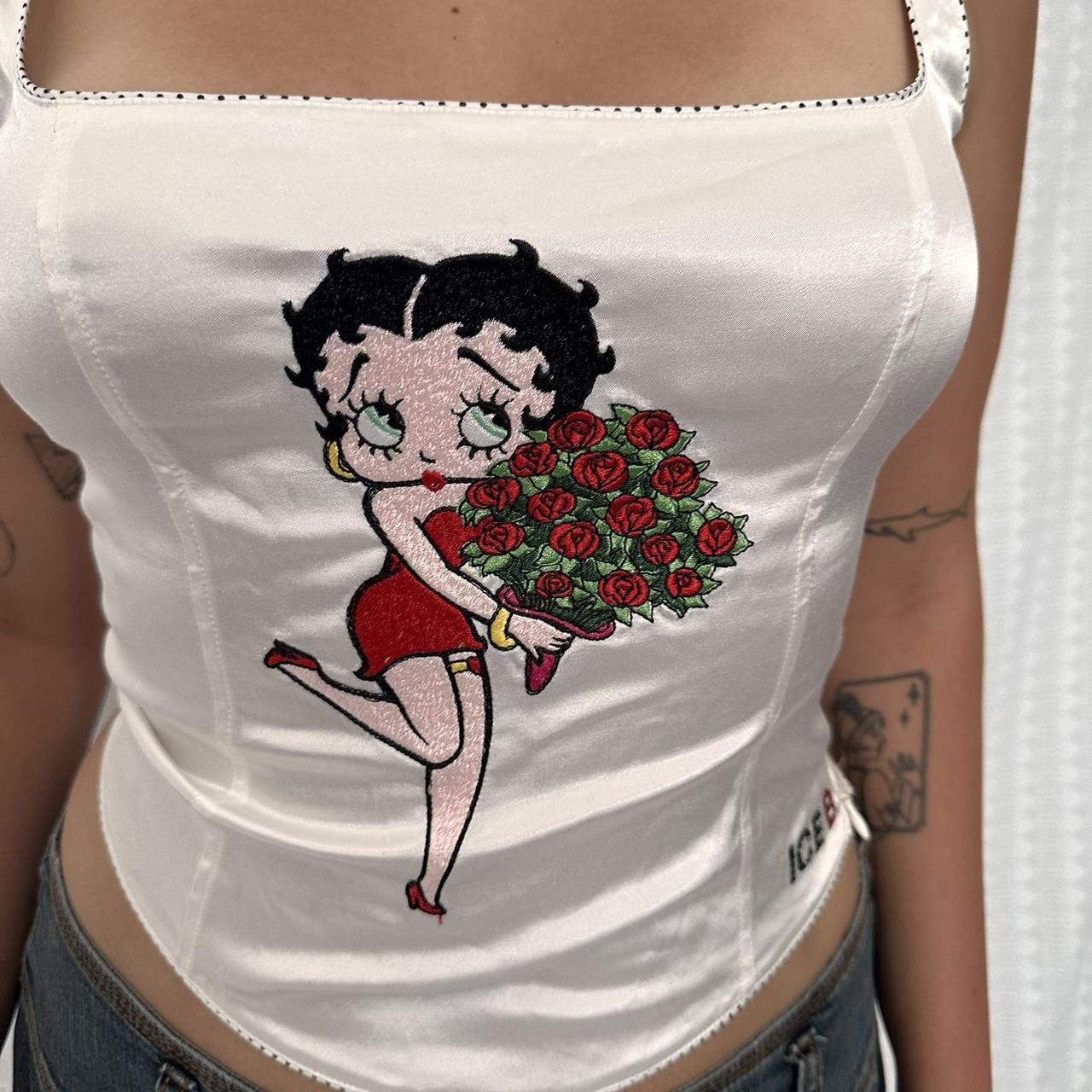 y2k Iceberg Betty Boop Corset top Only worn for... - Depop