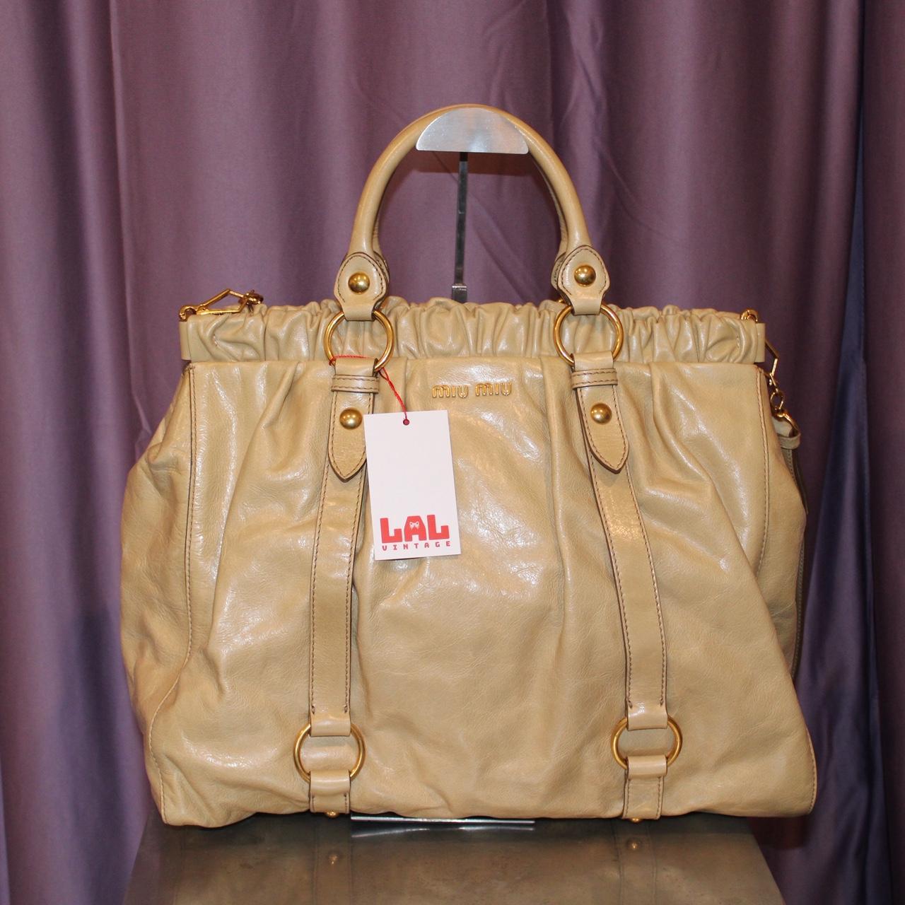 Miu Miu Women's Bag - Tan/Cream – Miu Miu large l… - image 1