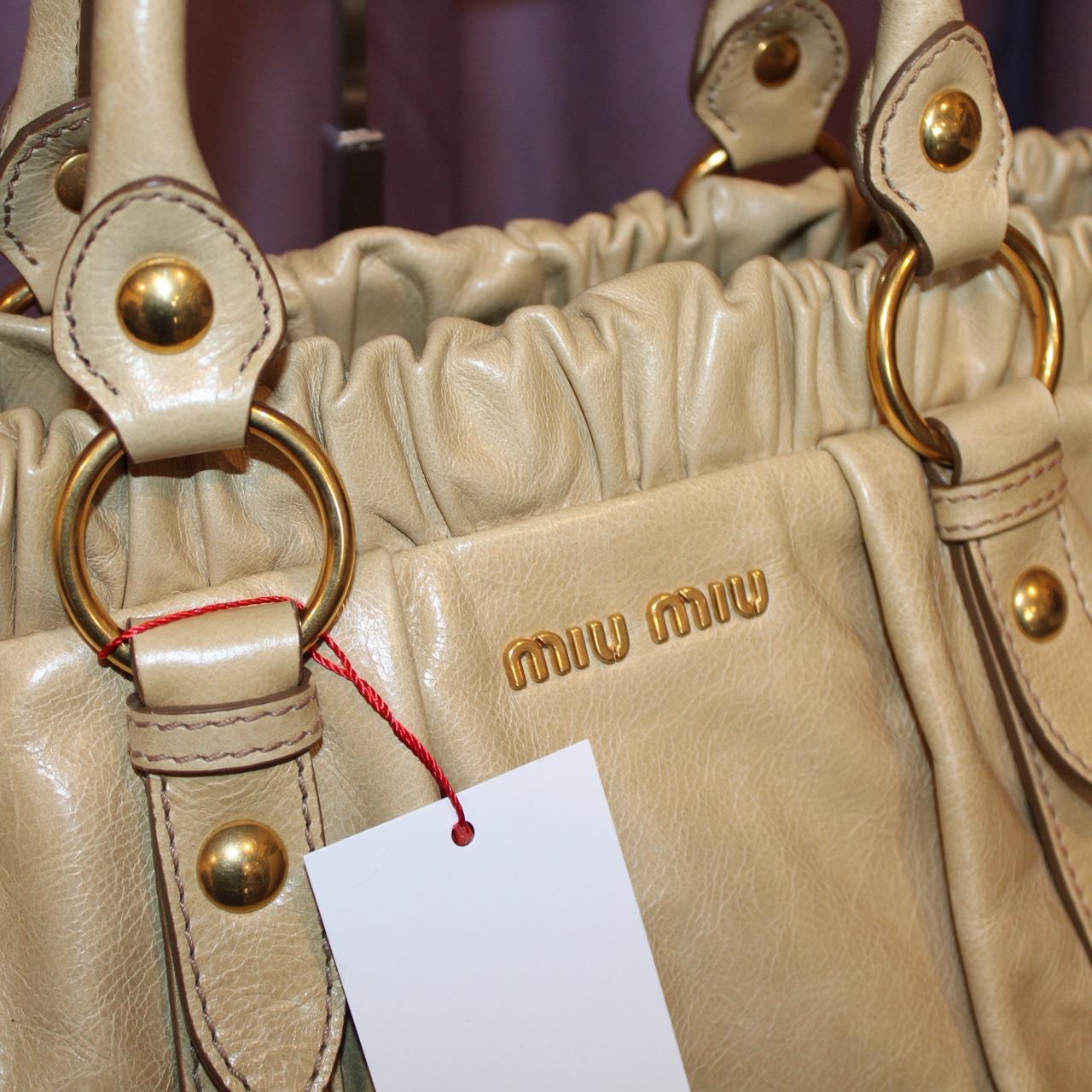 Miu Miu Women's Bag - Tan/Cream – Miu Miu large l… - image 2