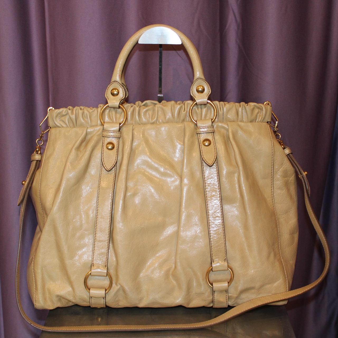 Miu Miu Women's Bag - Tan/Cream – Miu Miu large l… - image 4