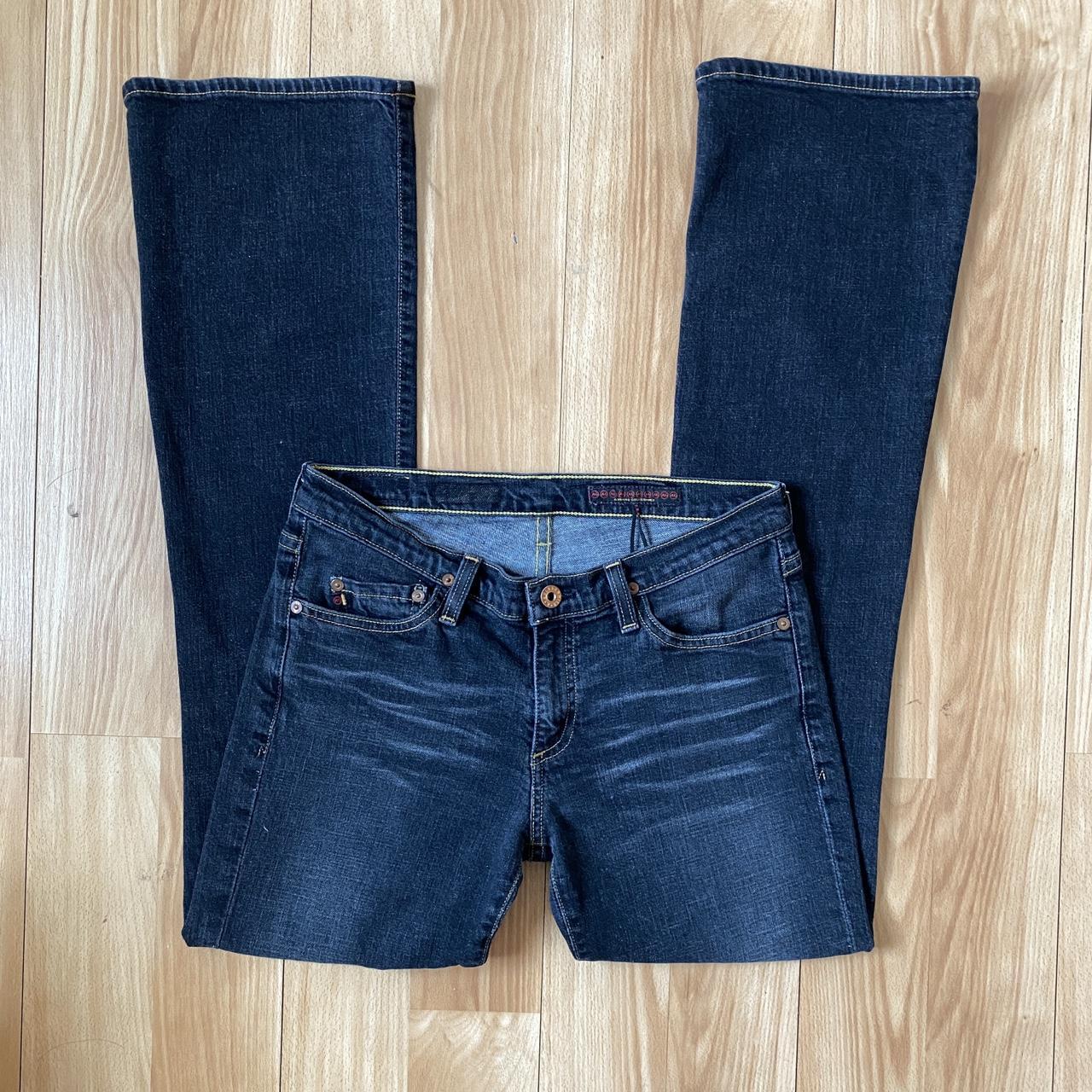 AG Jeans Women's Navy and Blue Jeans Depop