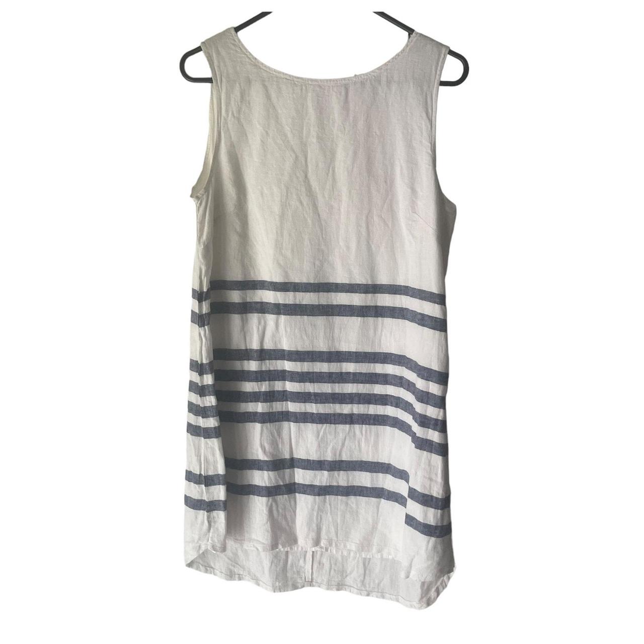 Beach Lunch Lounge Women s Size Medium White Blue