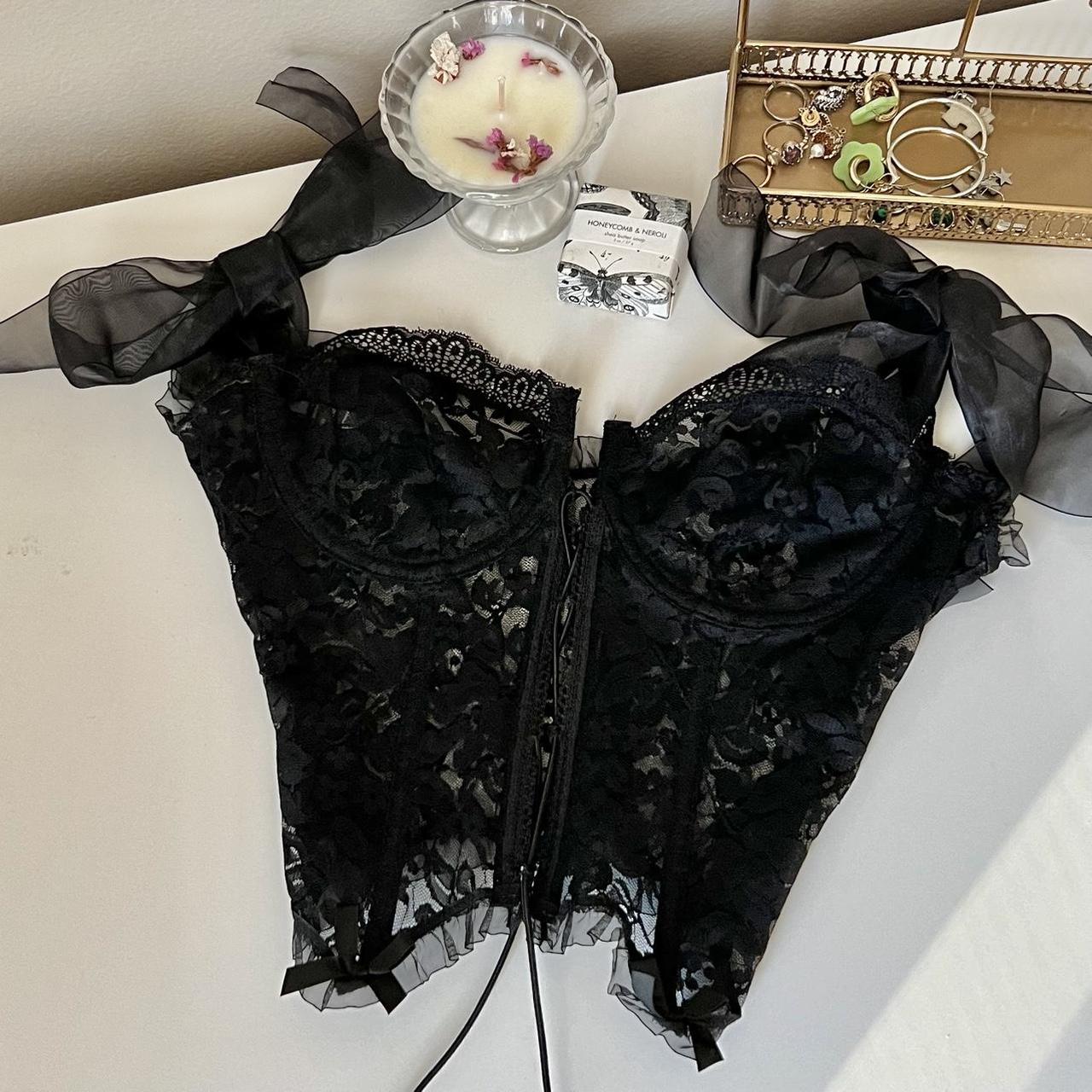 VINTAGE LACE CORSET Tops,black Vintage Corset Tops,cute Vintage