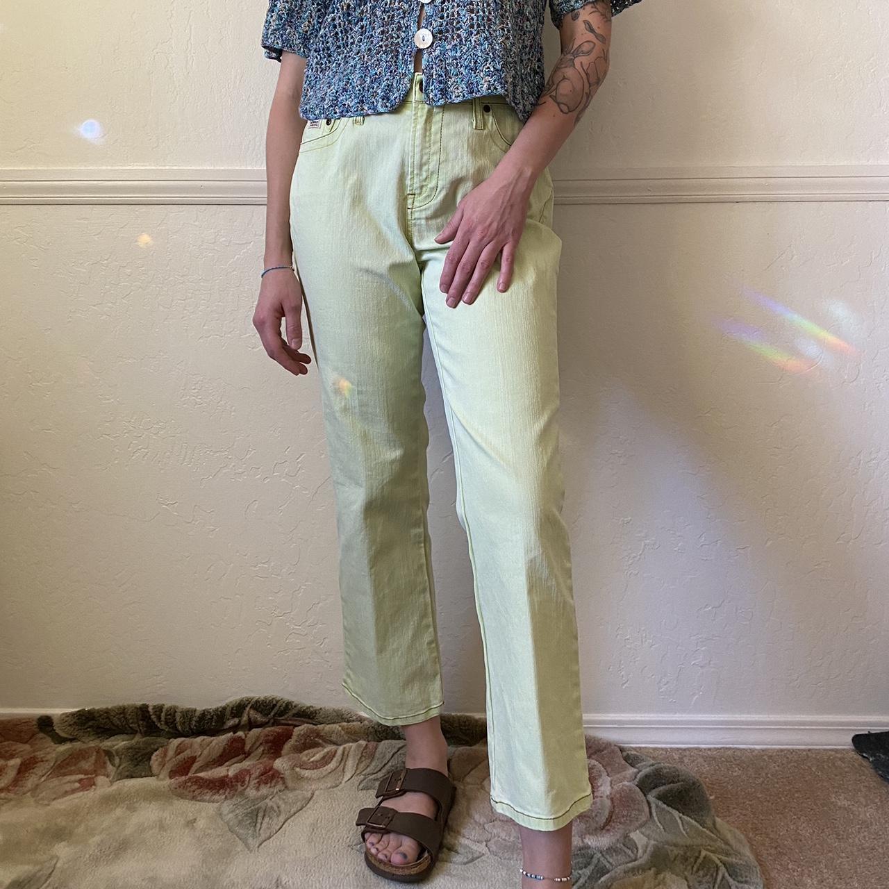 Y2K Light Green Trousers By Z. Cavaricci, 70% | Depop