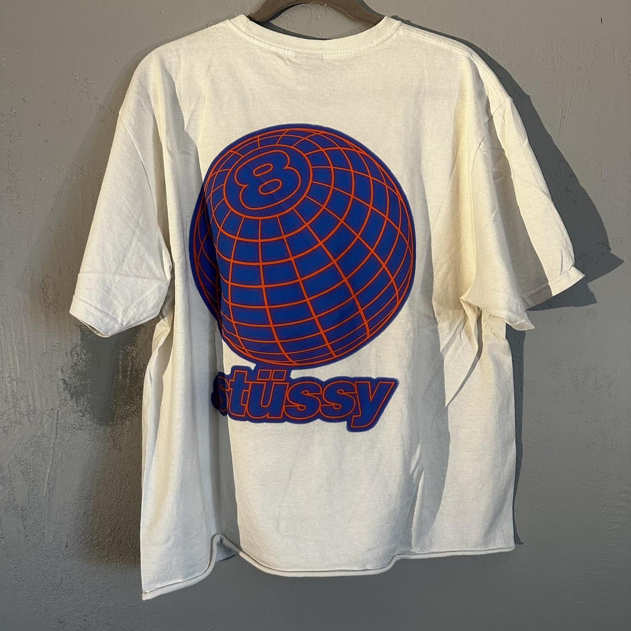 cropped stussy 8 ball grid t shirt - L size large... - Depop
