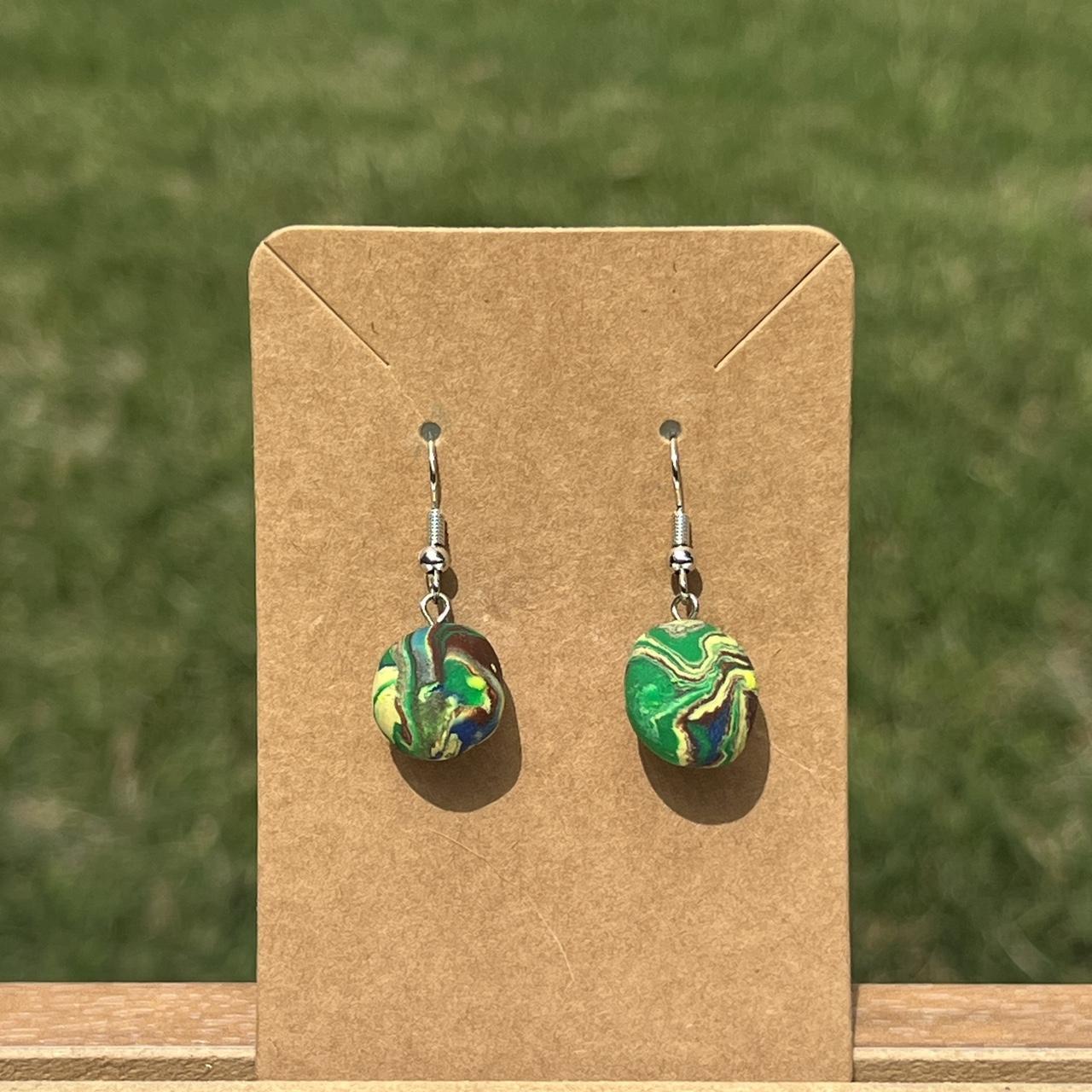 Cute Green Kidcore Uno Reverse Card Earrings - Depop