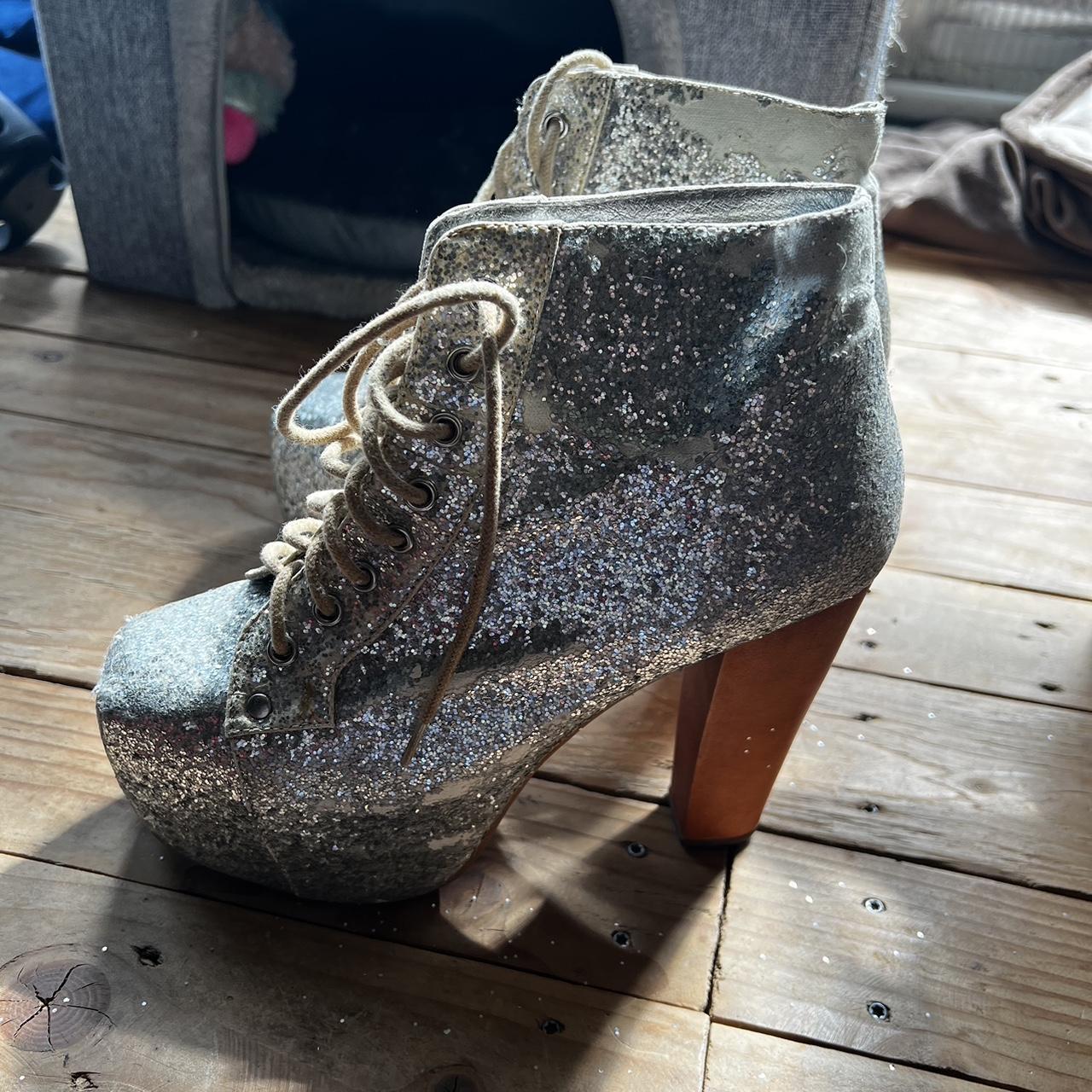 Jeffrey Campbell Women's Silver Courts | Depop